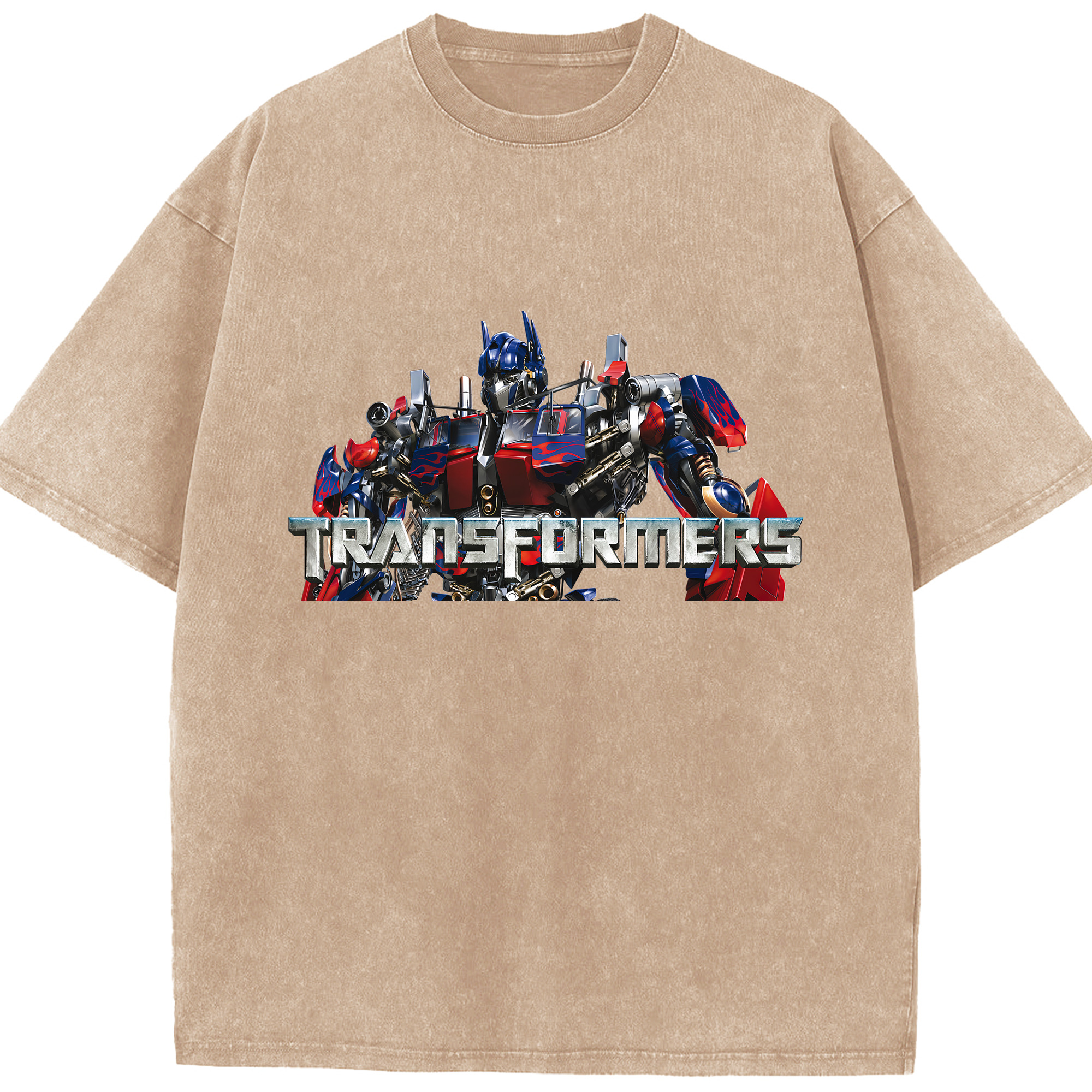 （画像用） Transformers トランスフォーマー 綿100% ヴィンテージ風 半袖Tシャツ（フロントプリント）