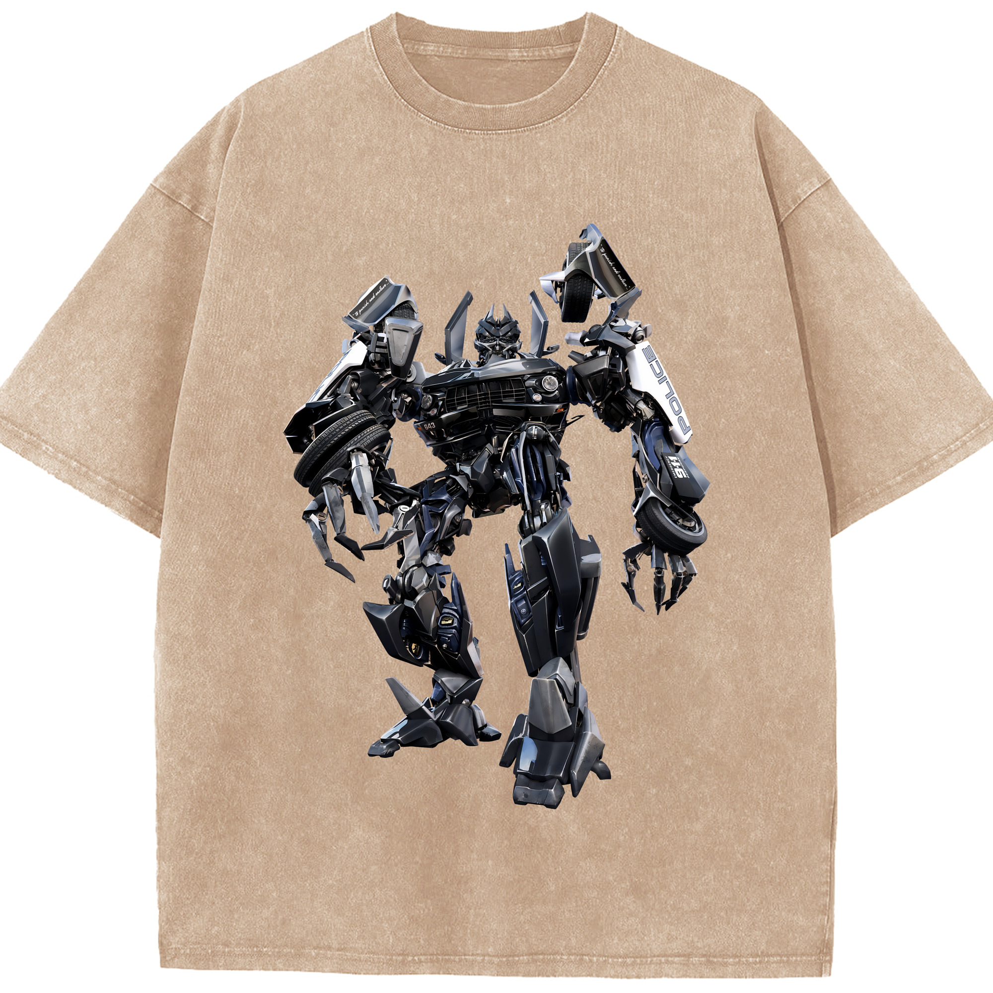 （画像用） Transformers トランスフォーマー 綿100% ヴィンテージ風 半袖Tシャツ（フロントプリント）