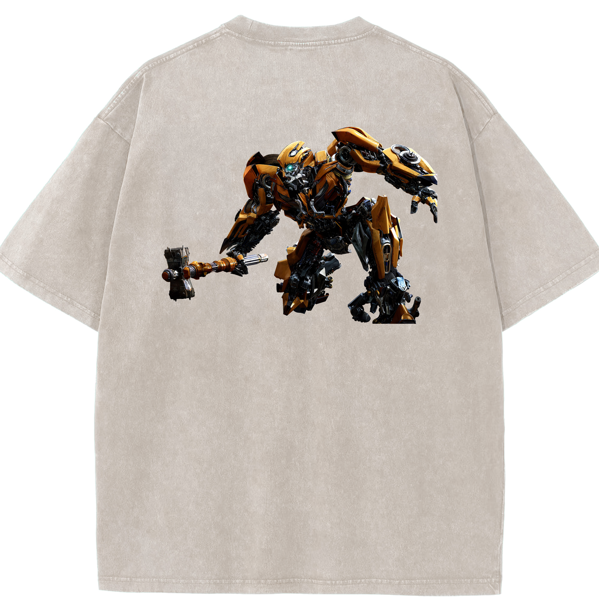 （画像用） Transformers トランスフォーマー 綿100% ヴィンテージ風 半袖Tシャツ（背面プリント）