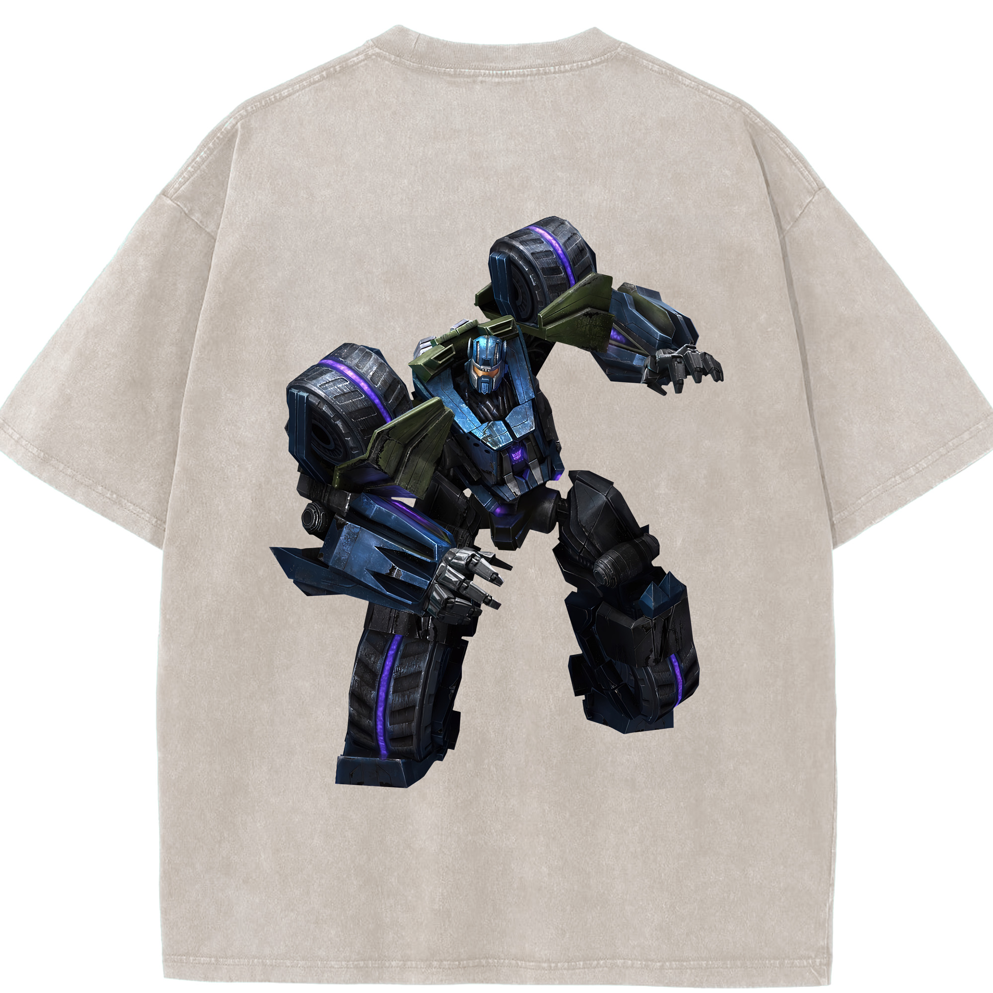 （画像用） Transformers トランスフォーマー 綿100% ヴィンテージ風 半袖Tシャツ（背面プリント）