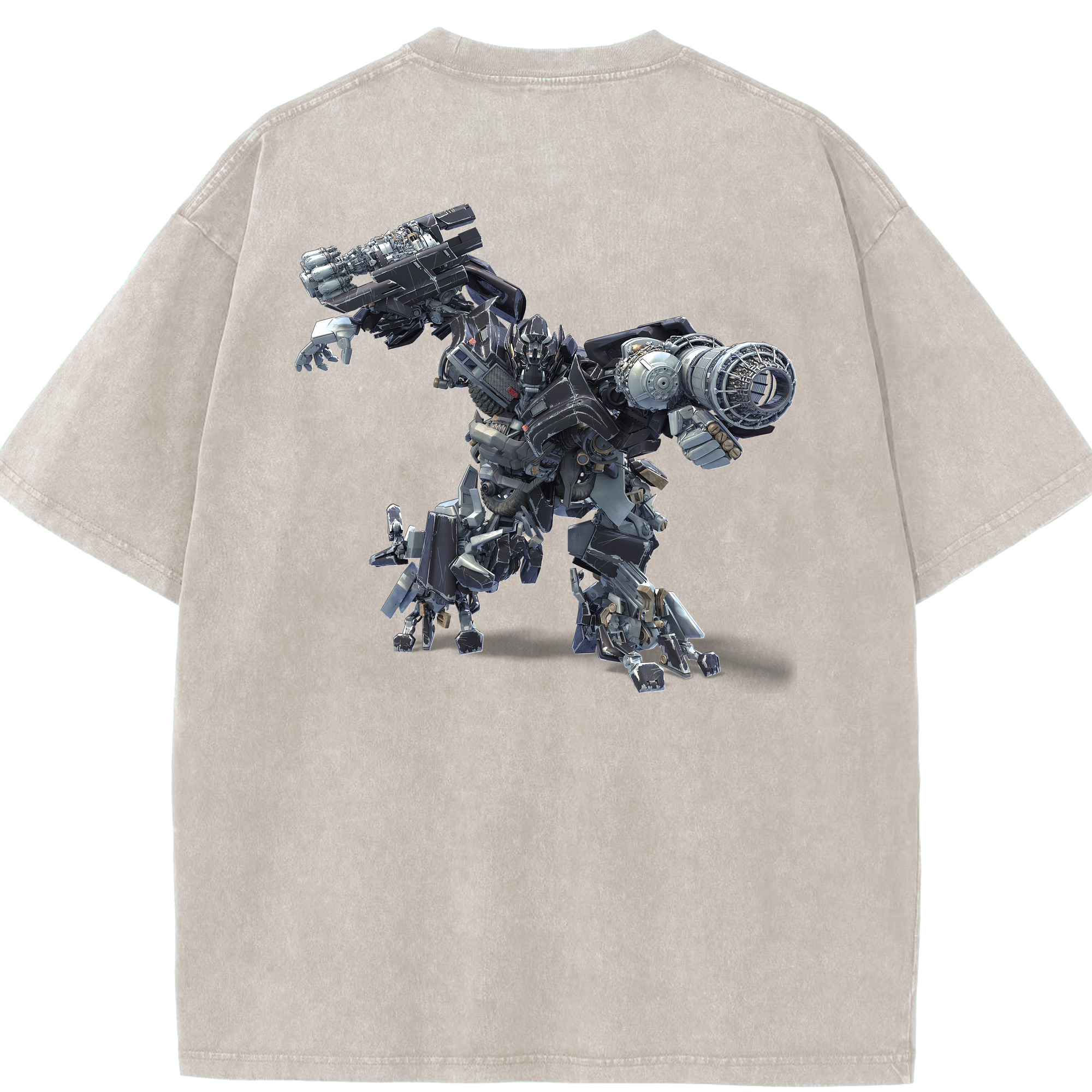 （画像用） Transformers トランスフォーマー 綿100% ヴィンテージ風 半袖Tシャツ（背面プリント）