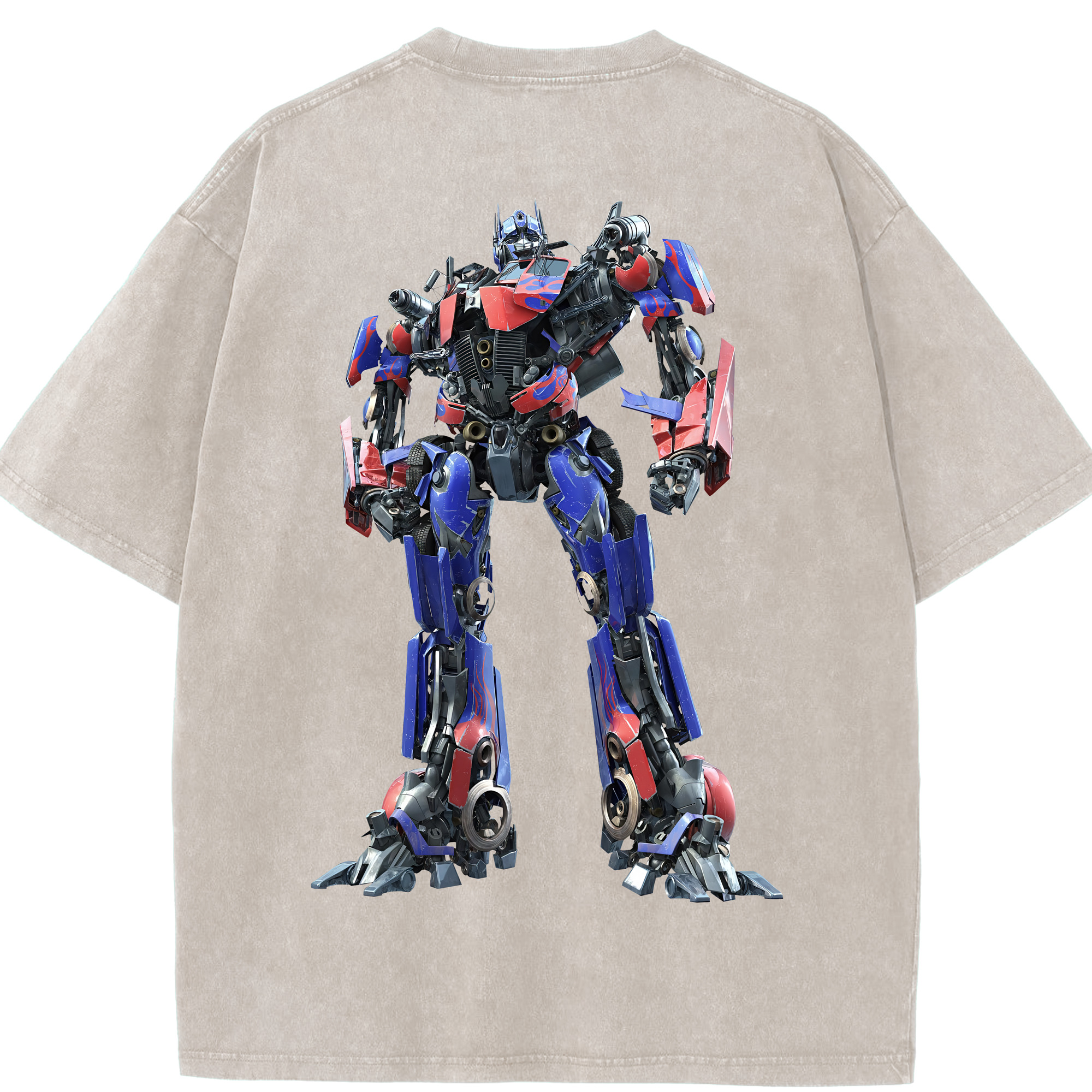 （画像用） Transformers トランスフォーマー 綿100% ヴィンテージ風 半袖Tシャツ（背面プリント）
