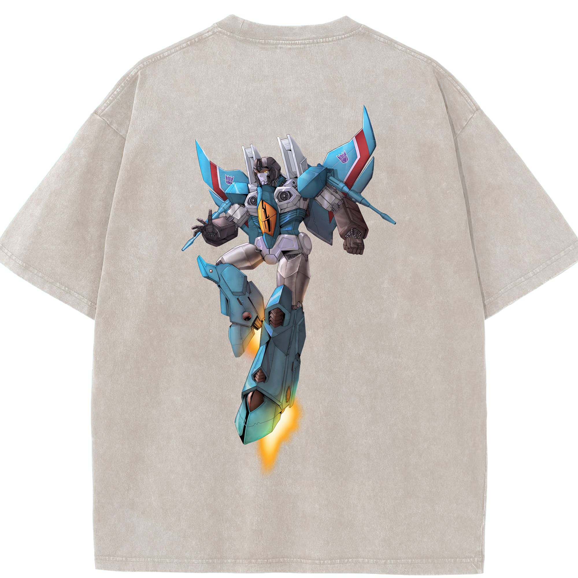 （画像用） Transformers トランスフォーマー 綿100% ヴィンテージ風 半袖Tシャツ（背面プリント）