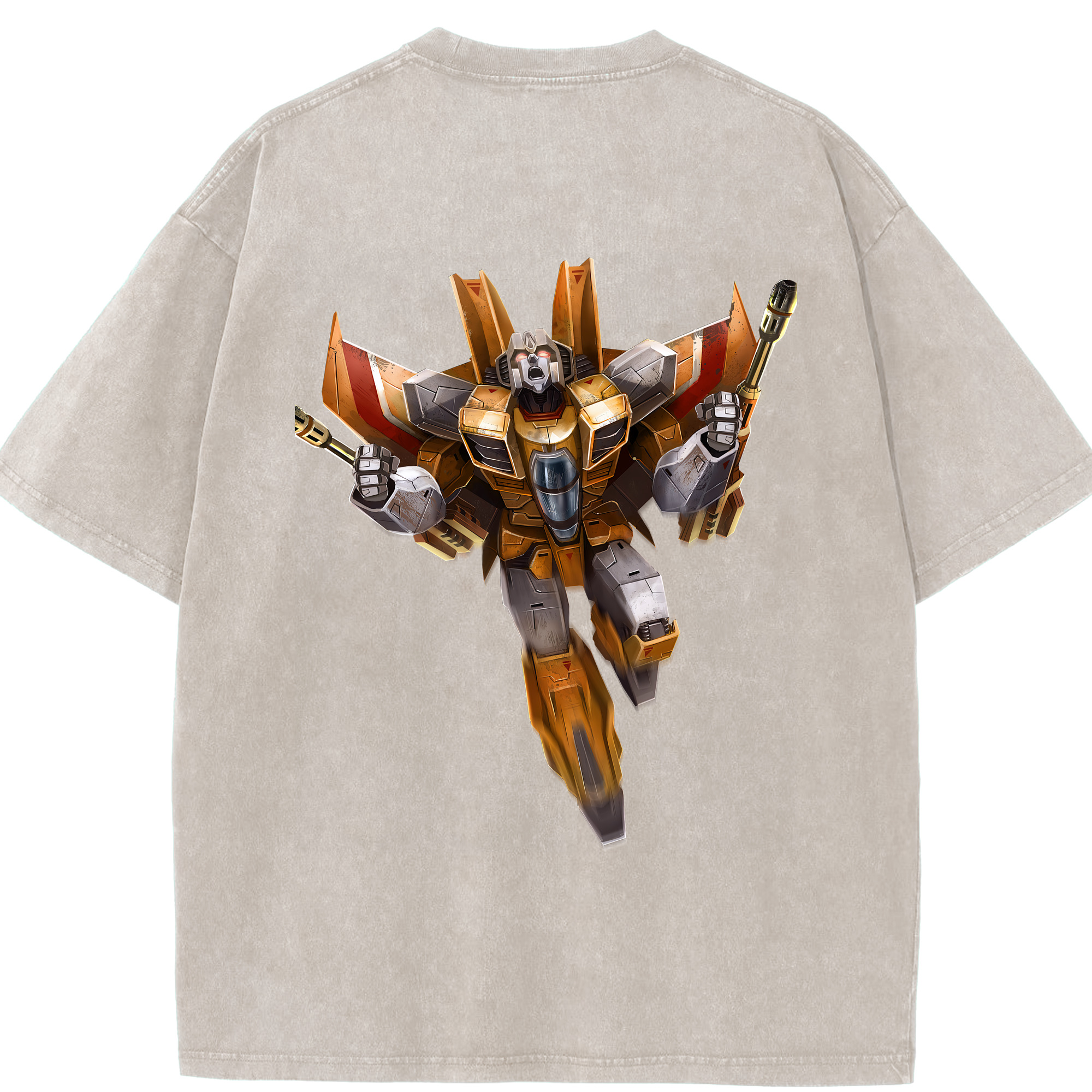 （画像用） Transformers トランスフォーマー 綿100% ヴィンテージ風 半袖Tシャツ（背面プリント）