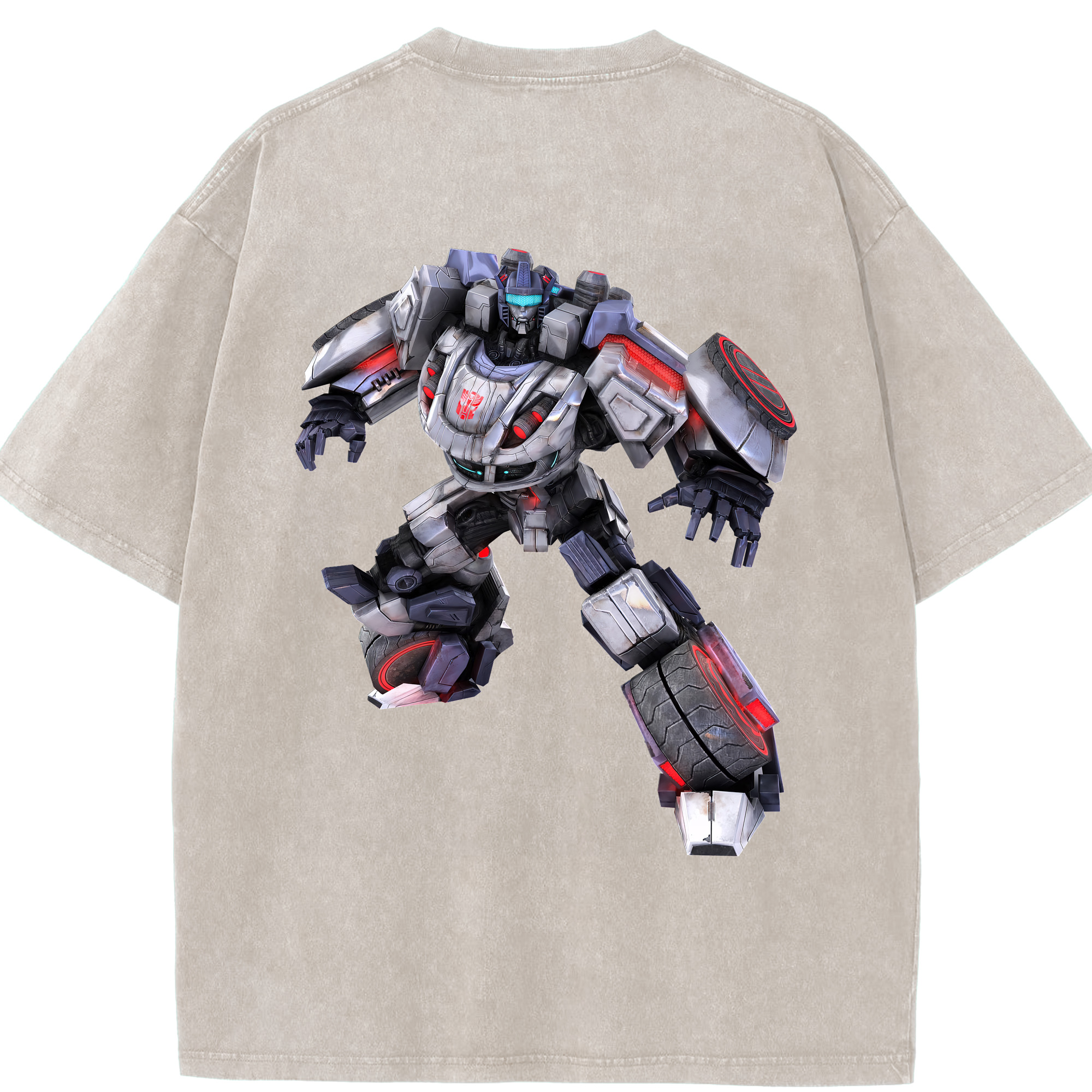 （画像用） Transformers トランスフォーマー 綿100% ヴィンテージ風 半袖Tシャツ（背面プリント）