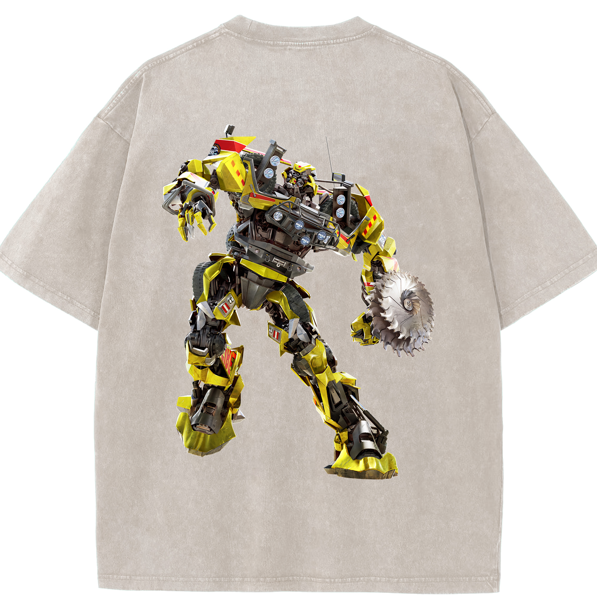 （画像用） Transformers トランスフォーマー 綿100% ヴィンテージ風 半袖Tシャツ（背面プリント）