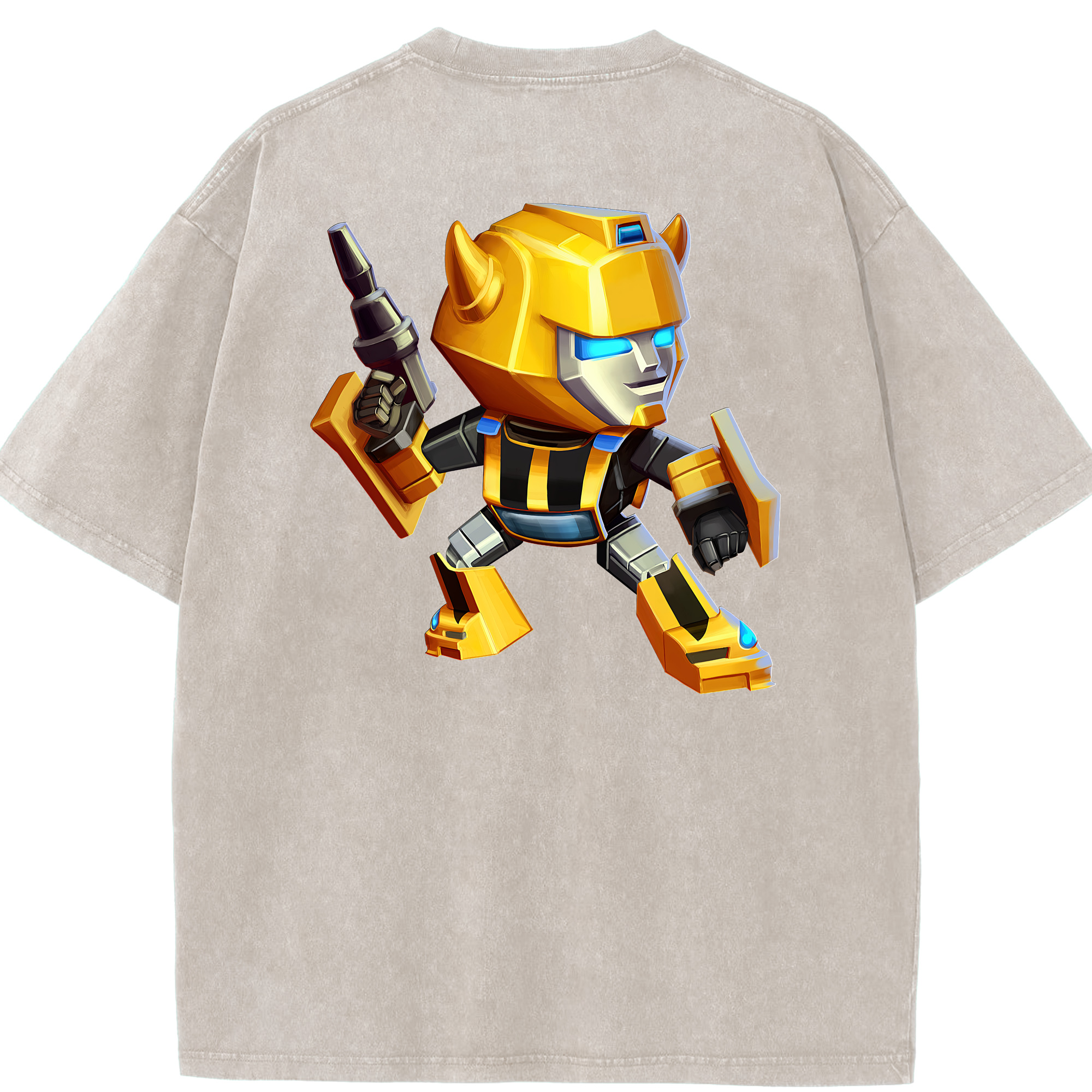 （画像用） Transformers トランスフォーマー 綿100% ヴィンテージ風 半袖Tシャツ（背面プリント）