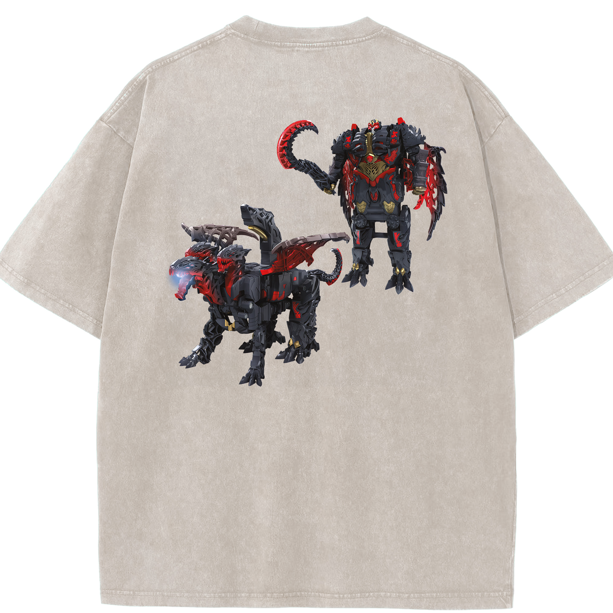 （画像用） Transformers トランスフォーマー 綿100% ヴィンテージ風 半袖Tシャツ（背面プリント）