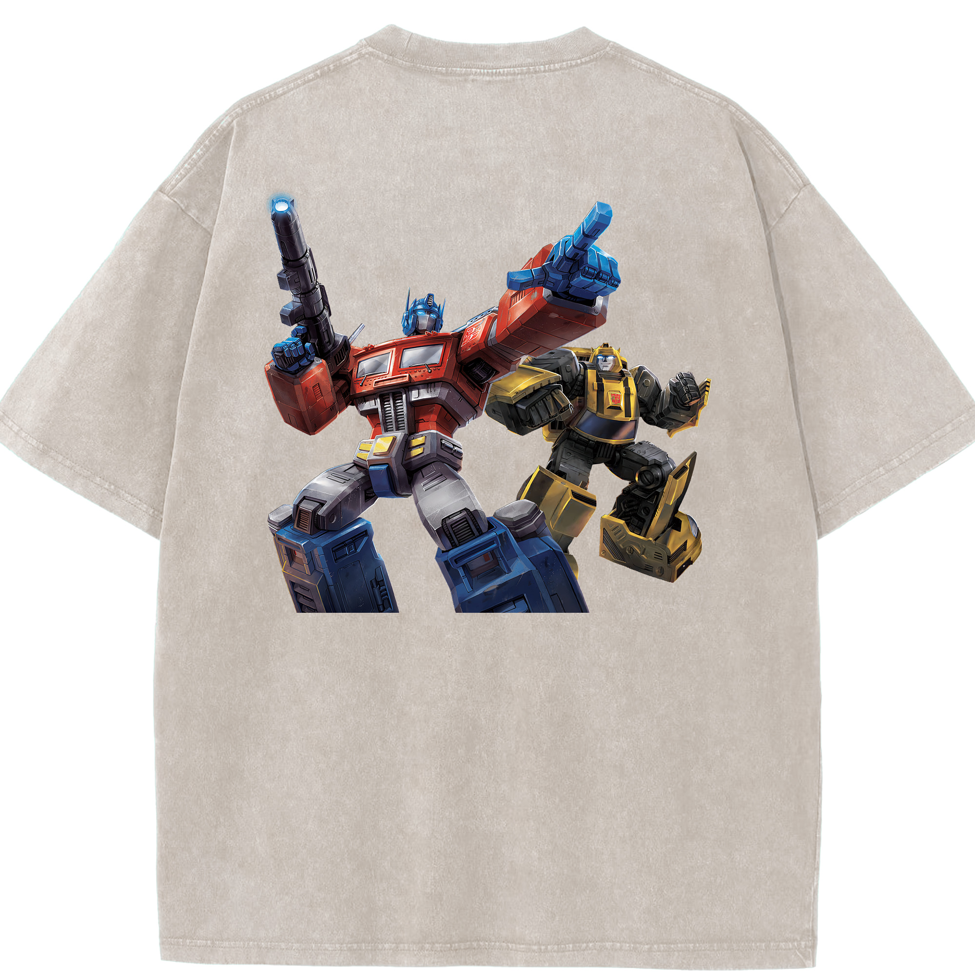 （画像用） Transformers トランスフォーマー 綿100% ヴィンテージ風 半袖Tシャツ（背面プリント）