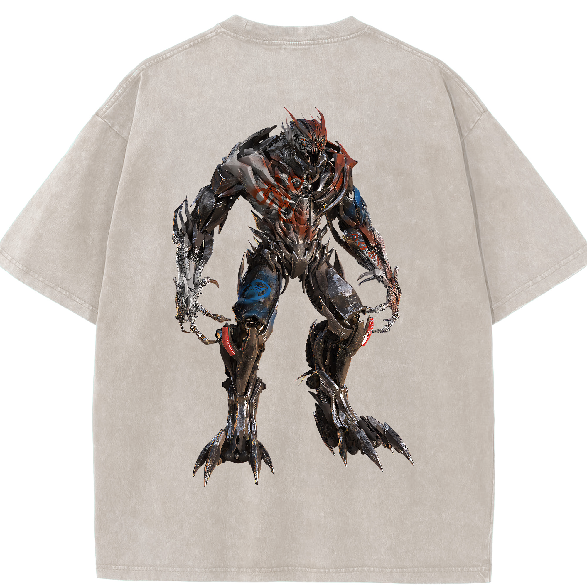 （画像用） Transformers トランスフォーマー 綿100% ヴィンテージ風 半袖Tシャツ（背面プリント）