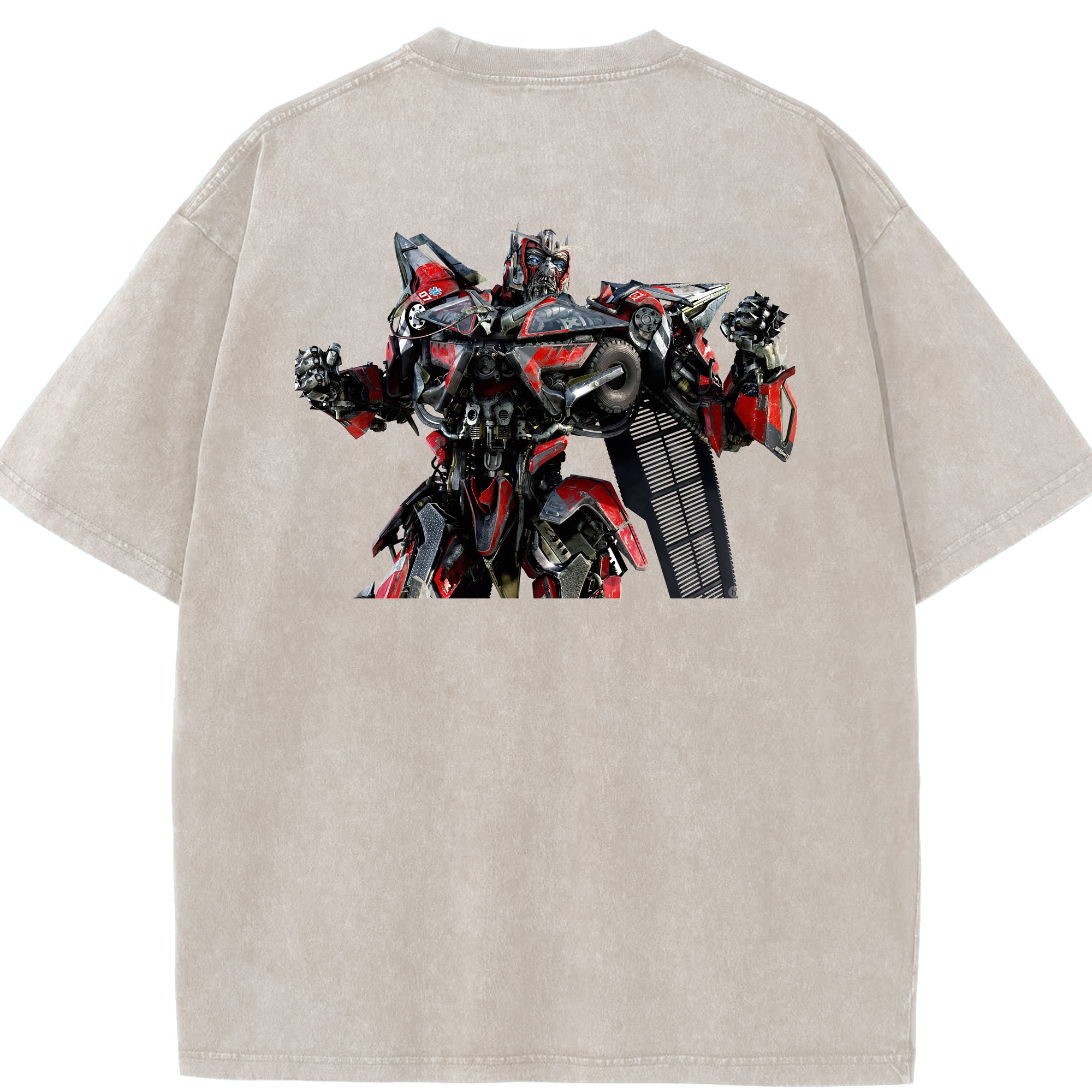 （画像用） Transformers トランスフォーマー 綿100% ヴィンテージ風 半袖Tシャツ（背面プリント）