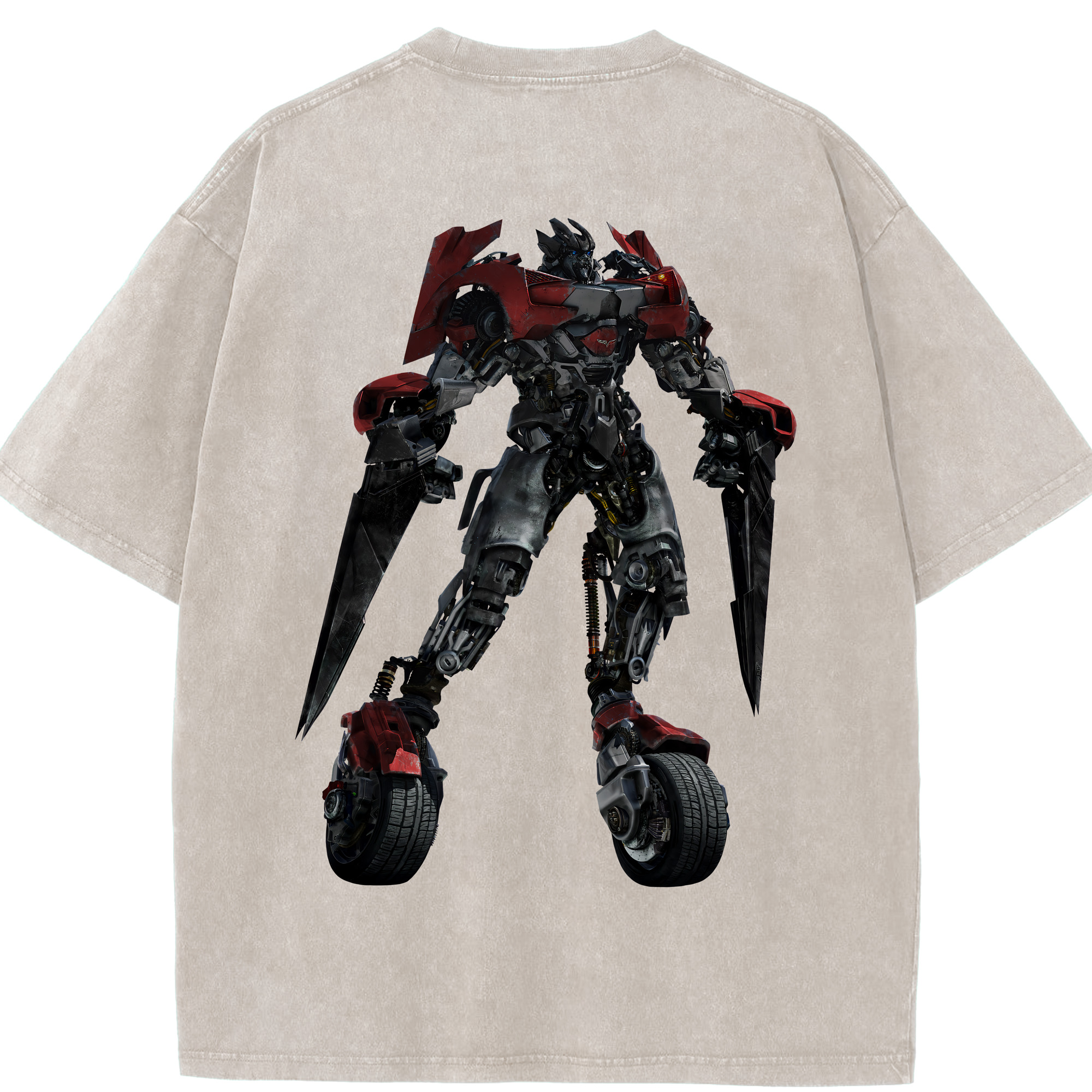 （画像用） Transformers トランスフォーマー 綿100% ヴィンテージ風 半袖Tシャツ（背面プリント）