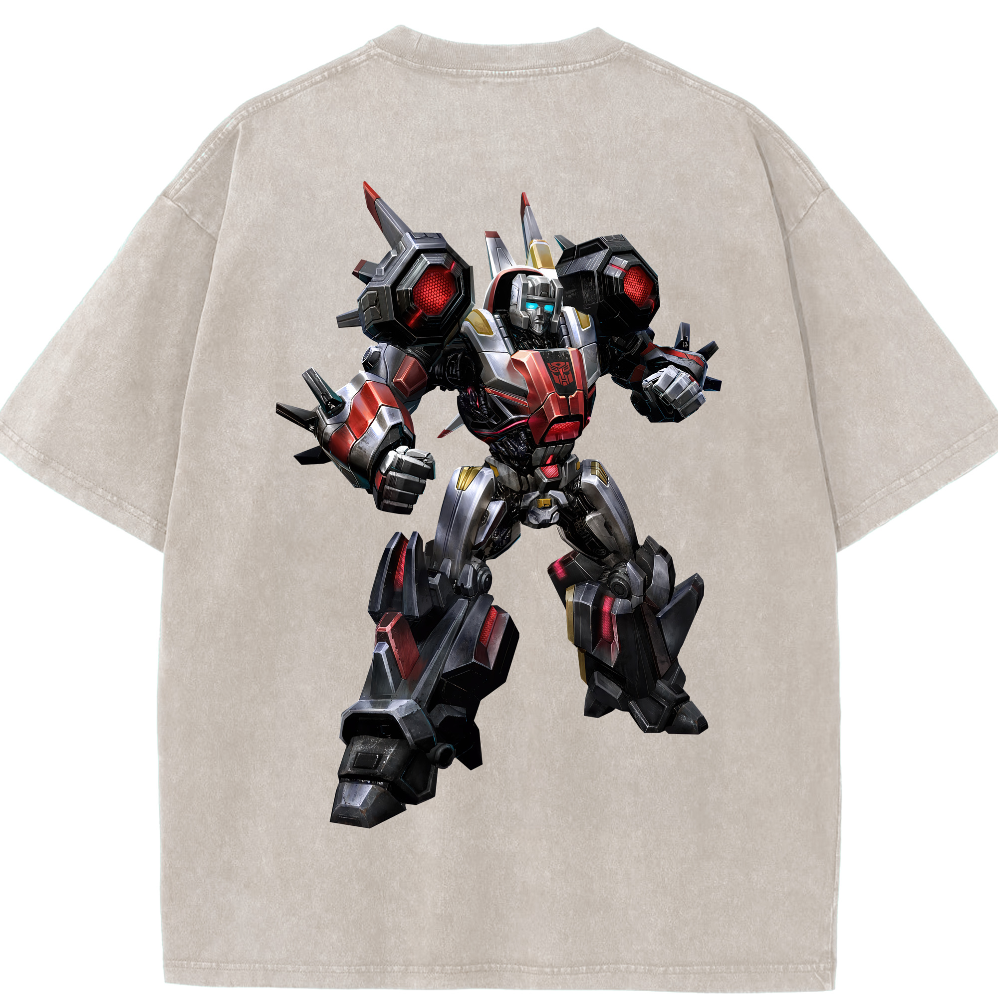 （画像用） Transformers トランスフォーマー 綿100% ヴィンテージ風 半袖Tシャツ（背面プリント）