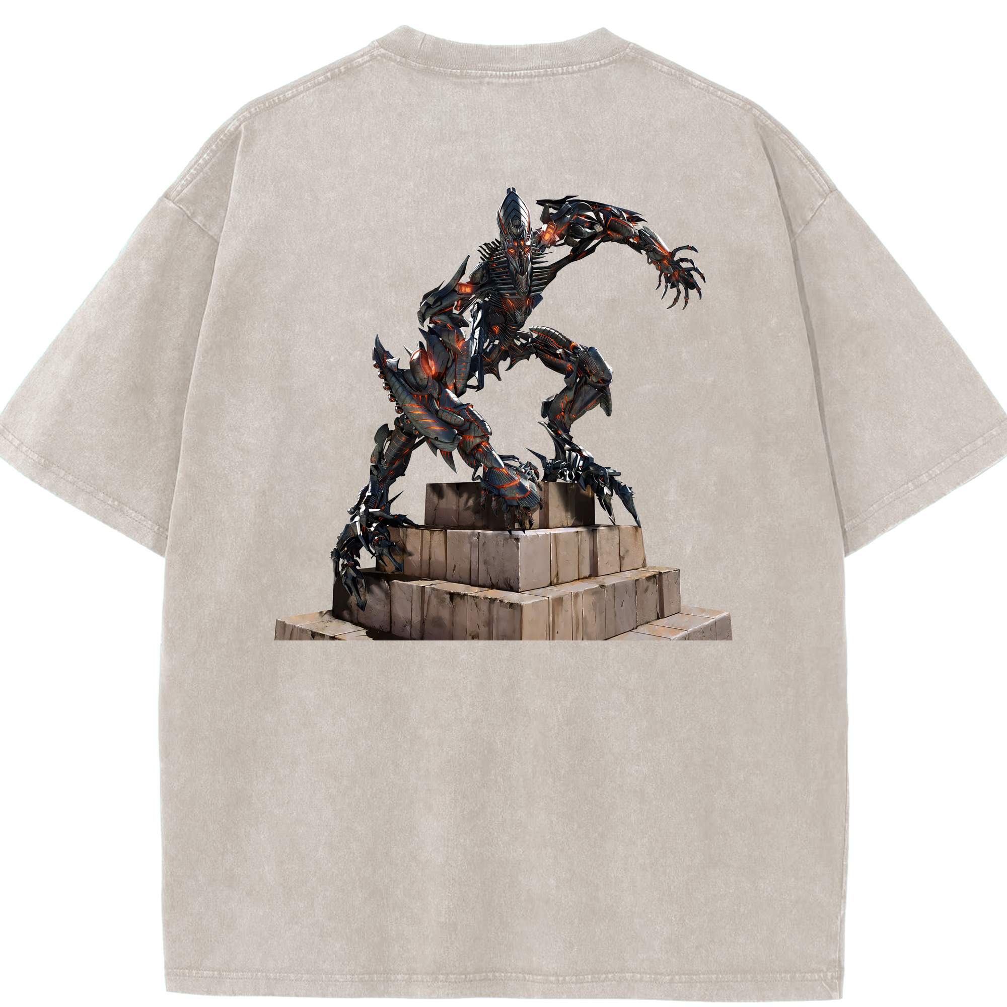 （画像用） Transformers トランスフォーマー 綿100% ヴィンテージ風 半袖Tシャツ（背面プリント）