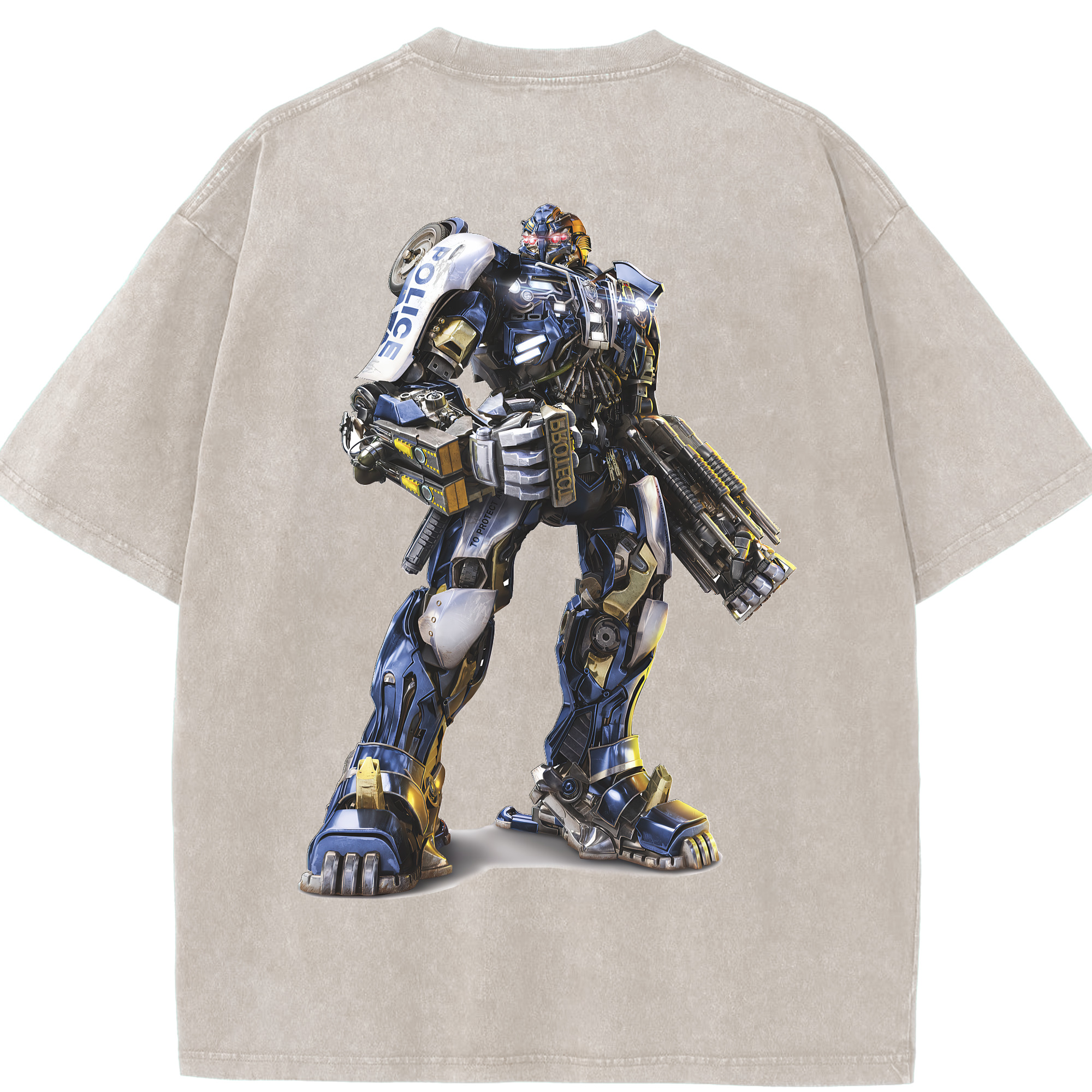 （画像用） Transformers トランスフォーマー 綿100% ヴィンテージ風 半袖Tシャツ（背面プリント）