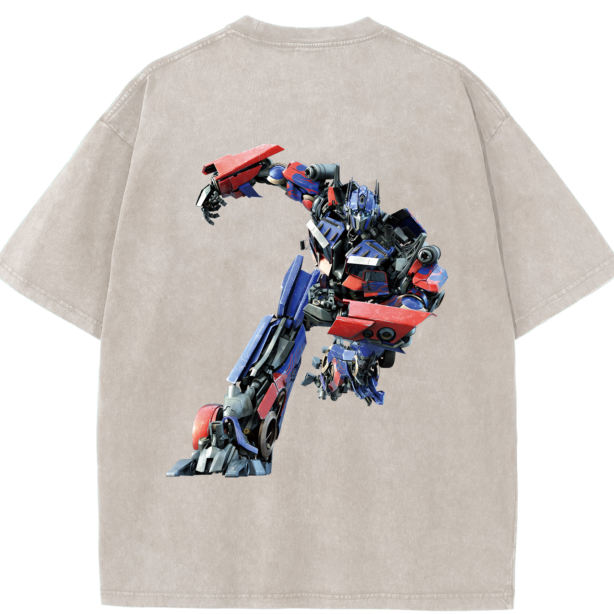 （画像用） Transformers トランスフォーマー 綿100% ヴィンテージ風 半袖Tシャツ（背面プリント）