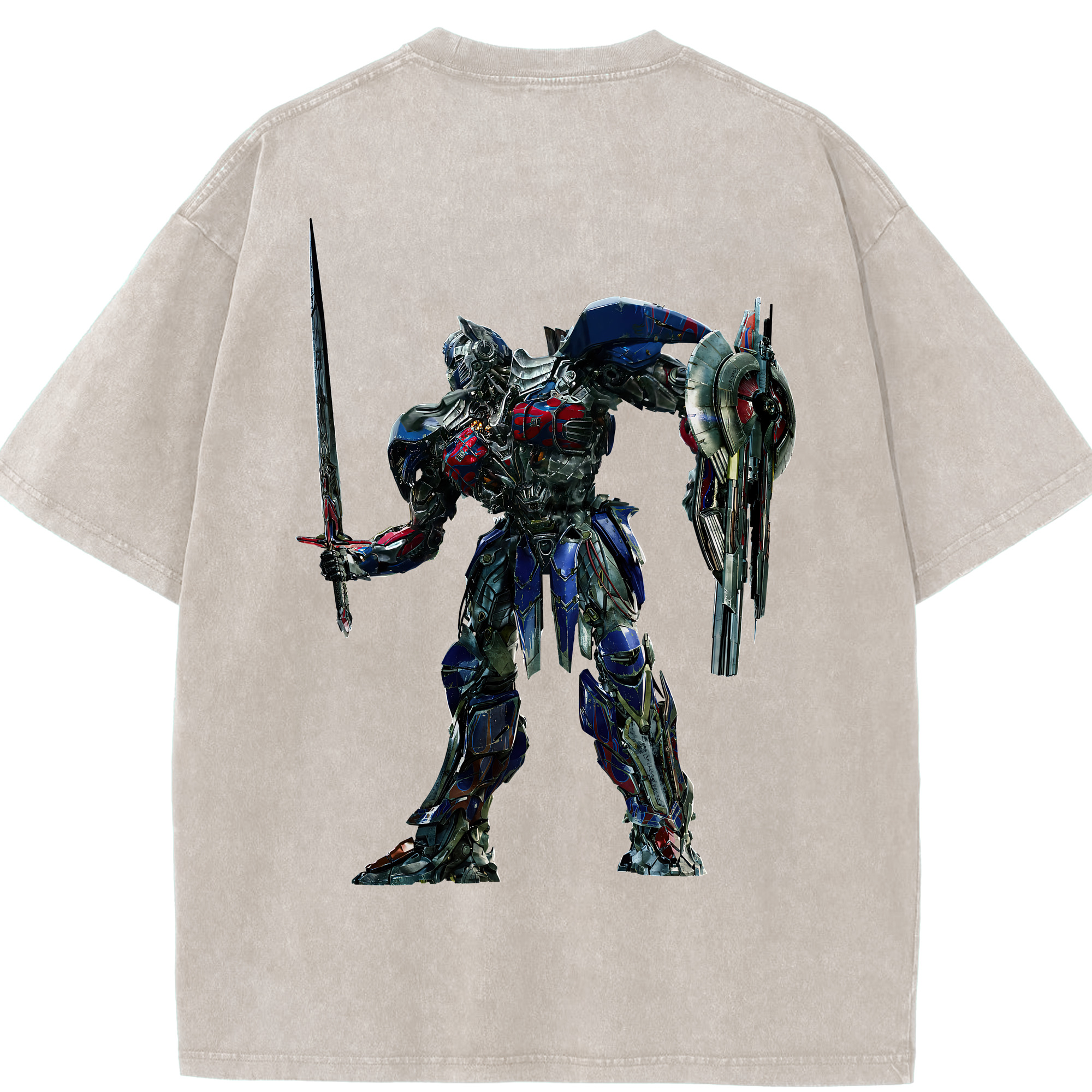 （画像用） Transformers トランスフォーマー 綿100% ヴィンテージ風 半袖Tシャツ（背面プリント）