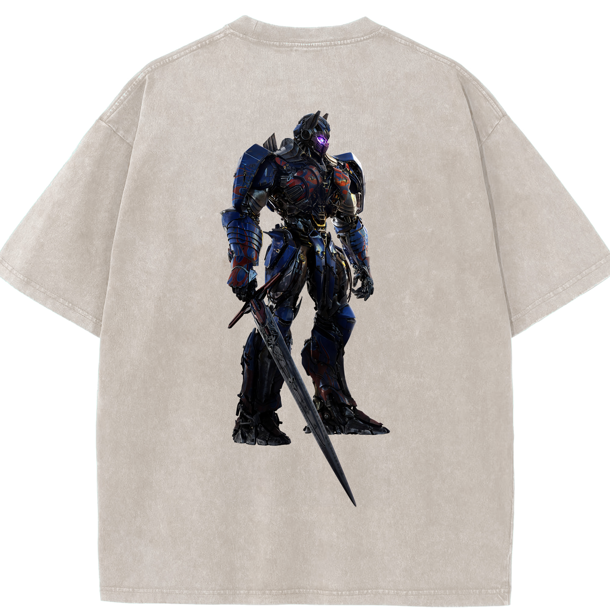 （画像用） Transformers トランスフォーマー 綿100% ヴィンテージ風 半袖Tシャツ（背面プリント）