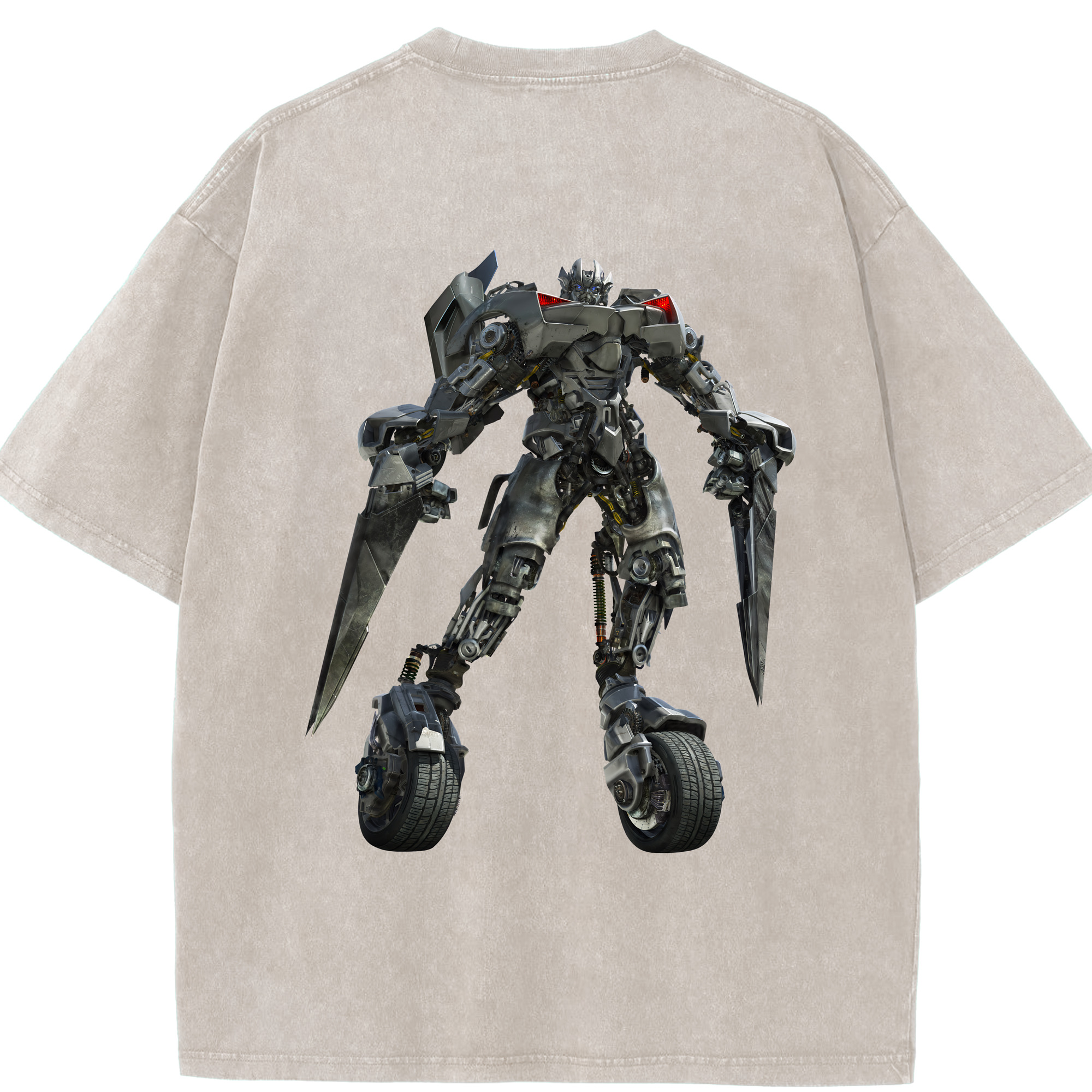 （画像用） Transformers トランスフォーマー 綿100% ヴィンテージ風 半袖Tシャツ（背面プリント）