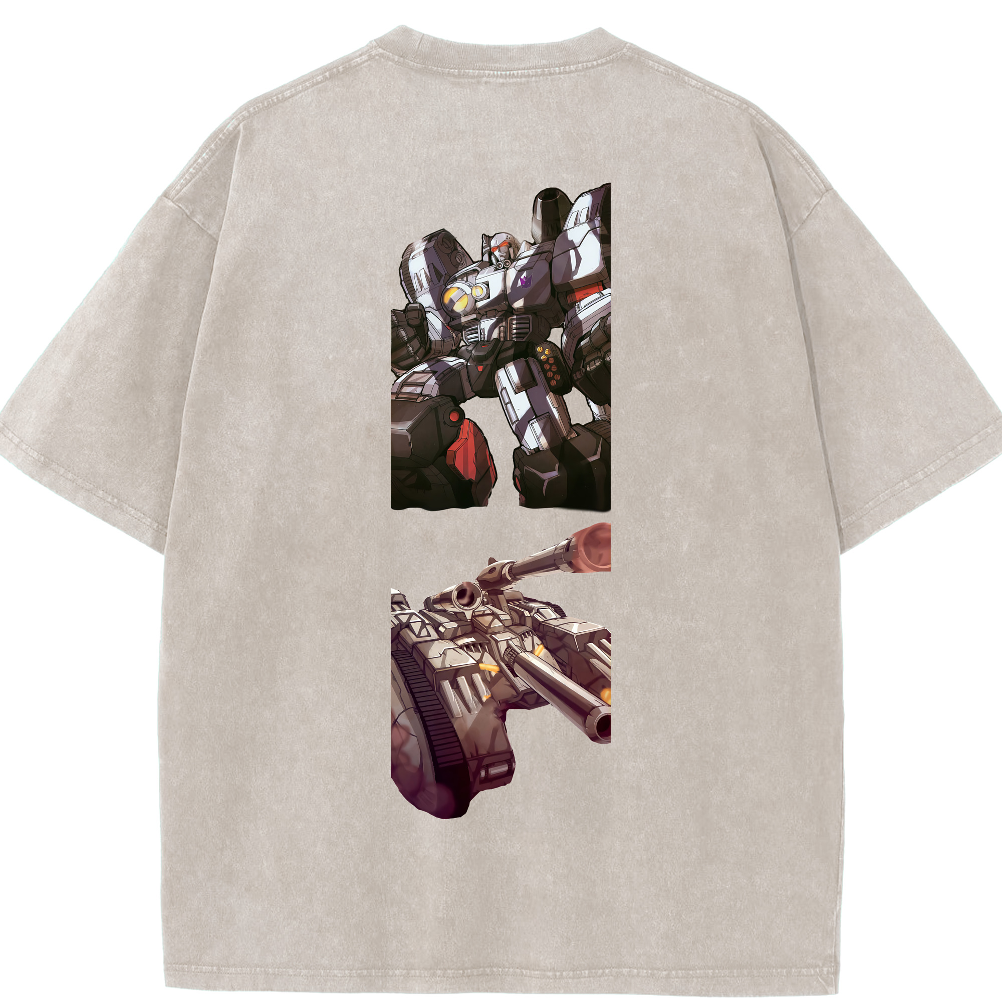 （画像用） Transformers トランスフォーマー 綿100% ヴィンテージ風 半袖Tシャツ（背面プリント）