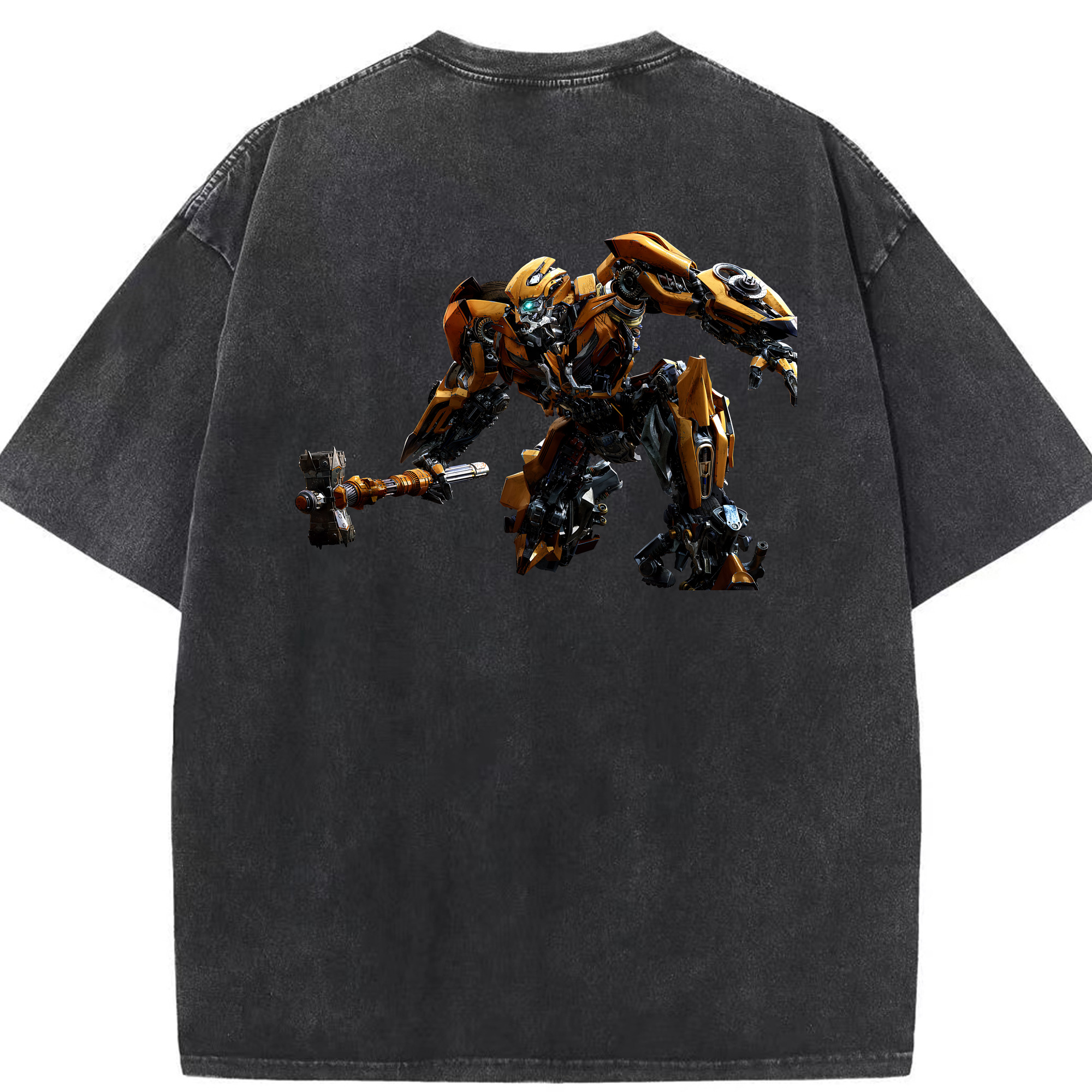 （画像用） Transformers トランスフォーマー 綿100% ヴィンテージ風 半袖Tシャツ（背面プリント）