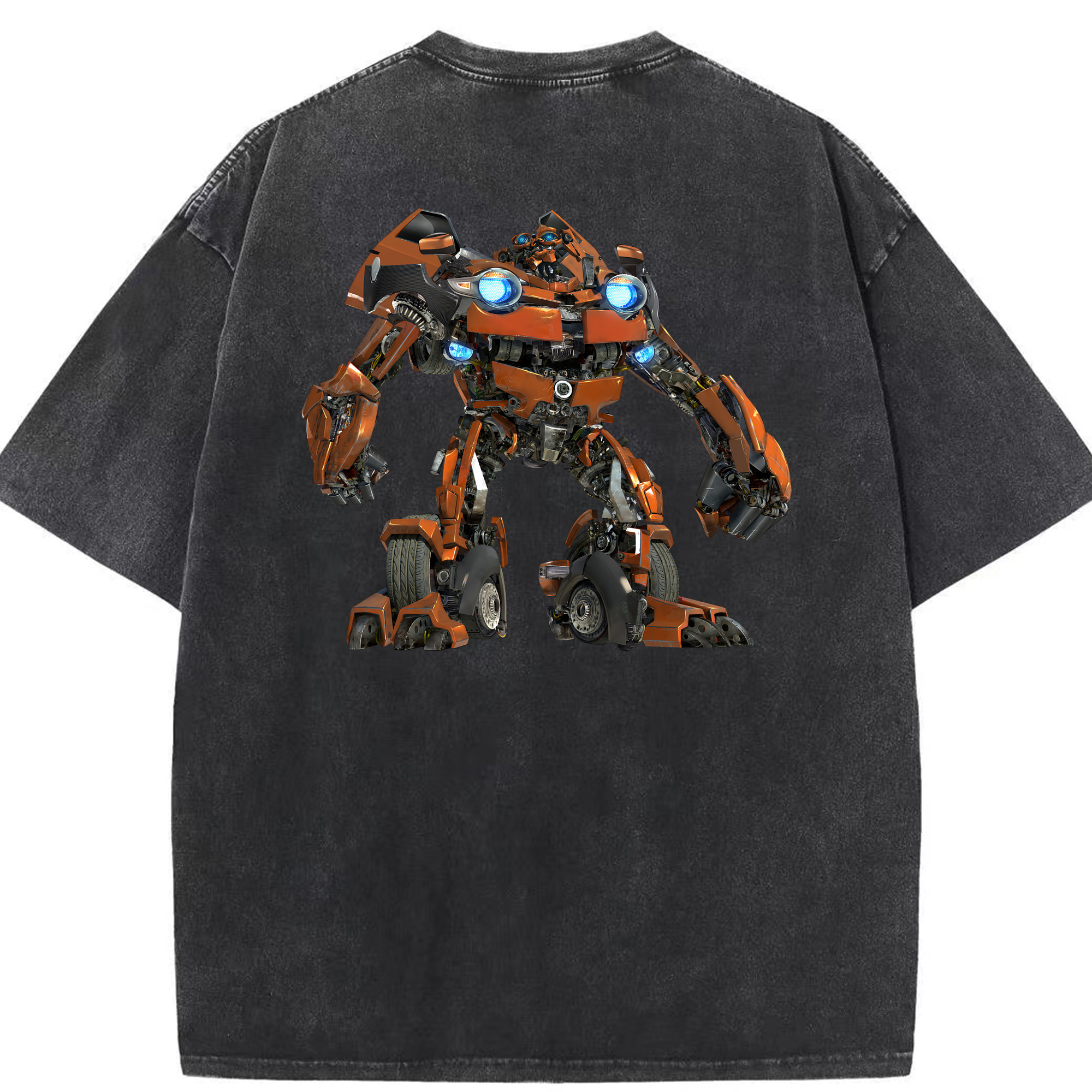 （画像用） Transformers トランスフォーマー 綿100% ヴィンテージ風 半袖Tシャツ（背面プリント）