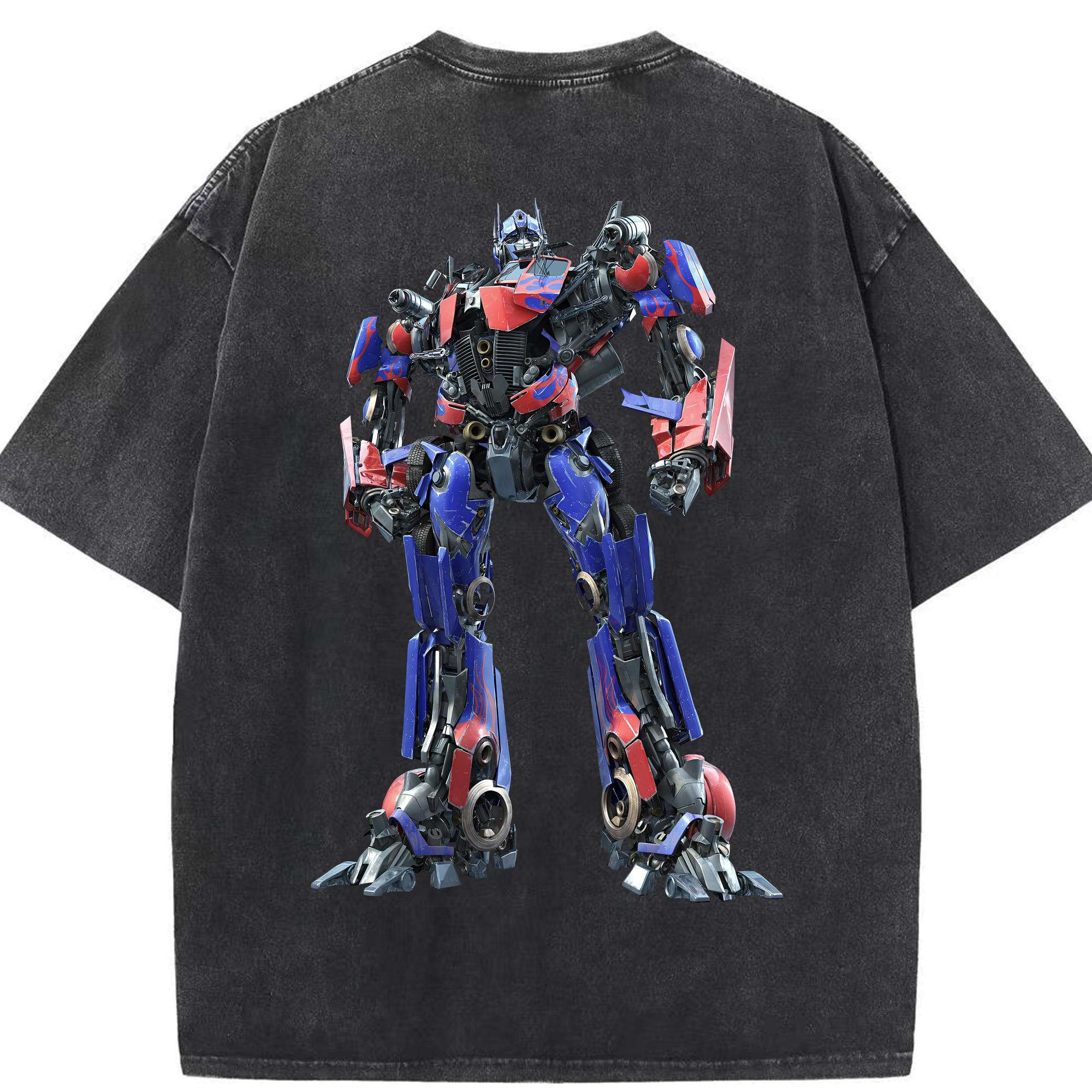 （画像用） Transformers トランスフォーマー 綿100% ヴィンテージ風 半袖Tシャツ（背面プリント）