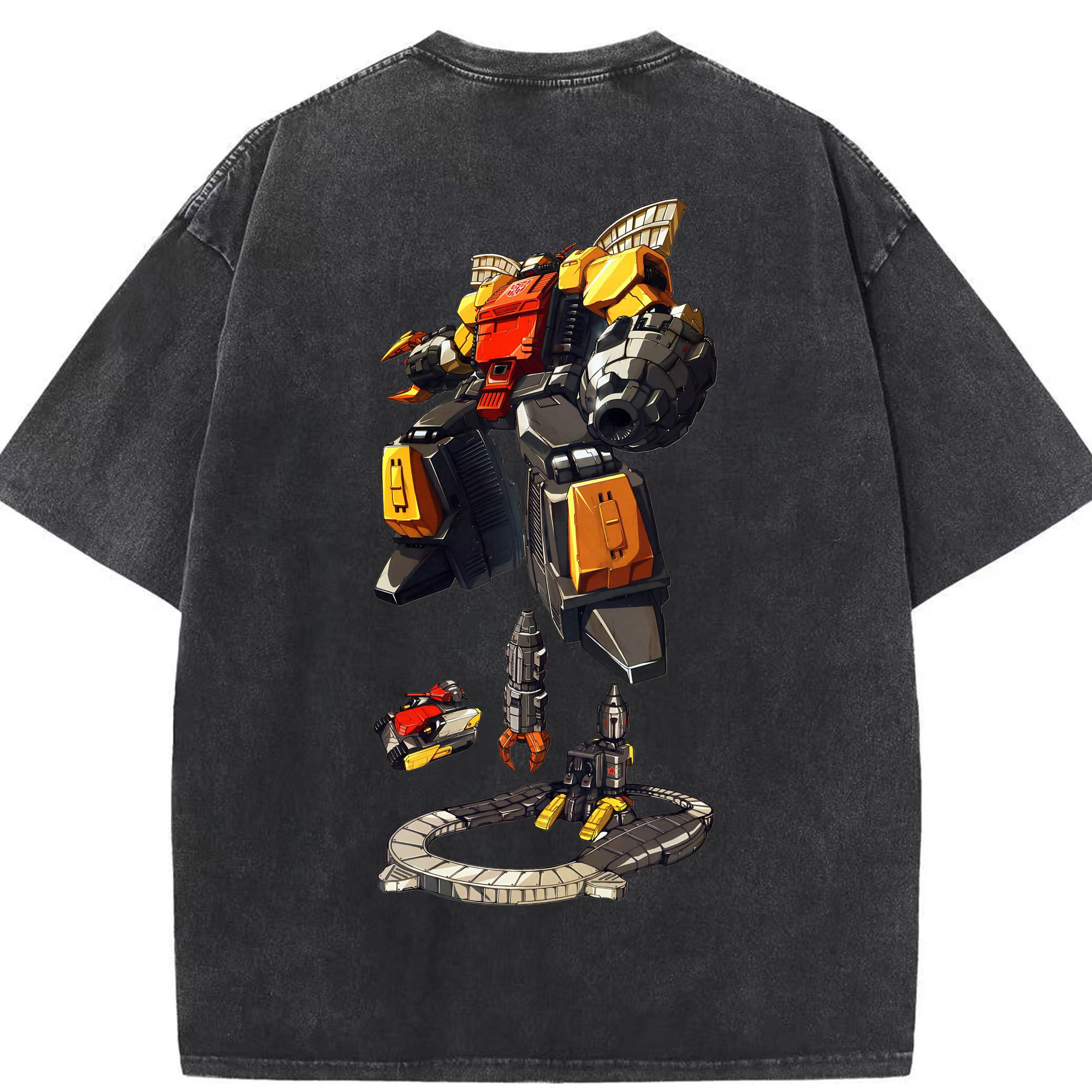 （画像用） Transformers トランスフォーマー 綿100% ヴィンテージ風 半袖Tシャツ（背面プリント）