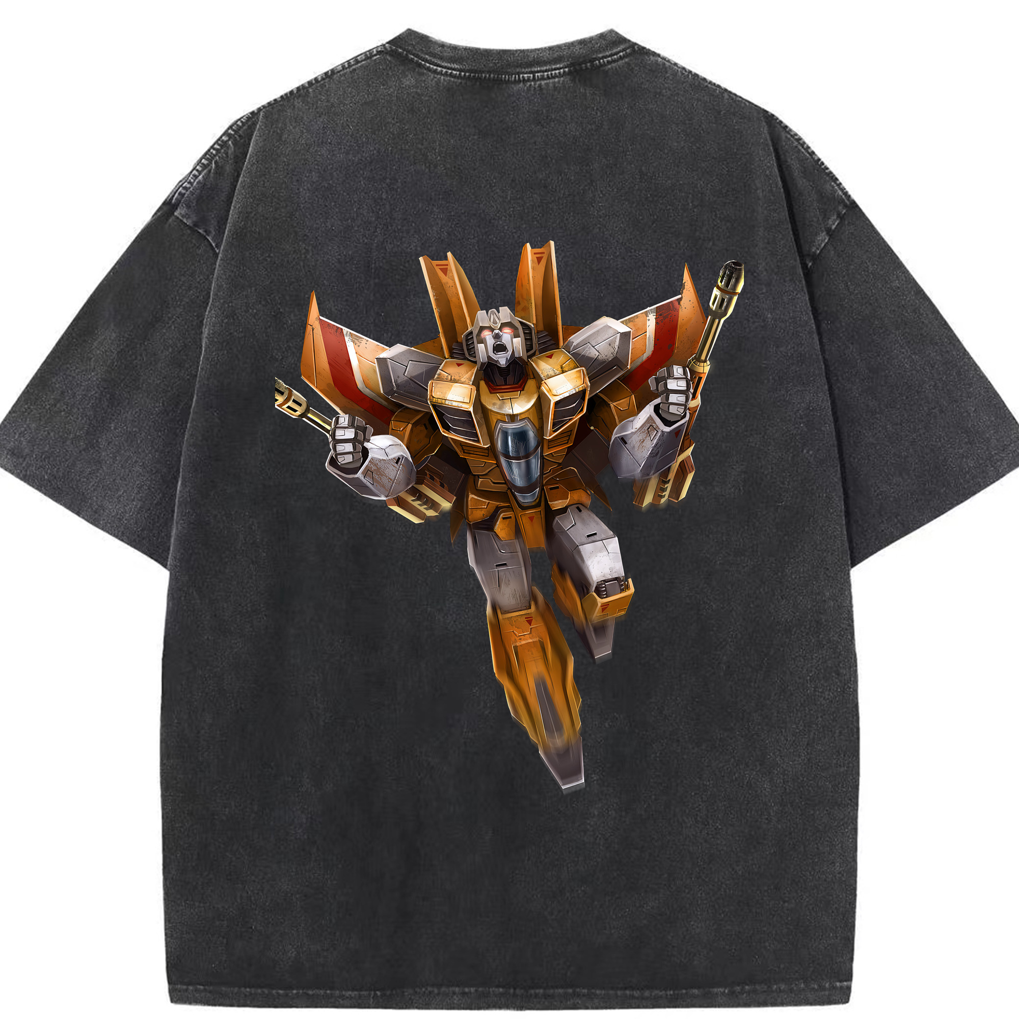 （画像用） Transformers トランスフォーマー 綿100% ヴィンテージ風 半袖Tシャツ（背面プリント）