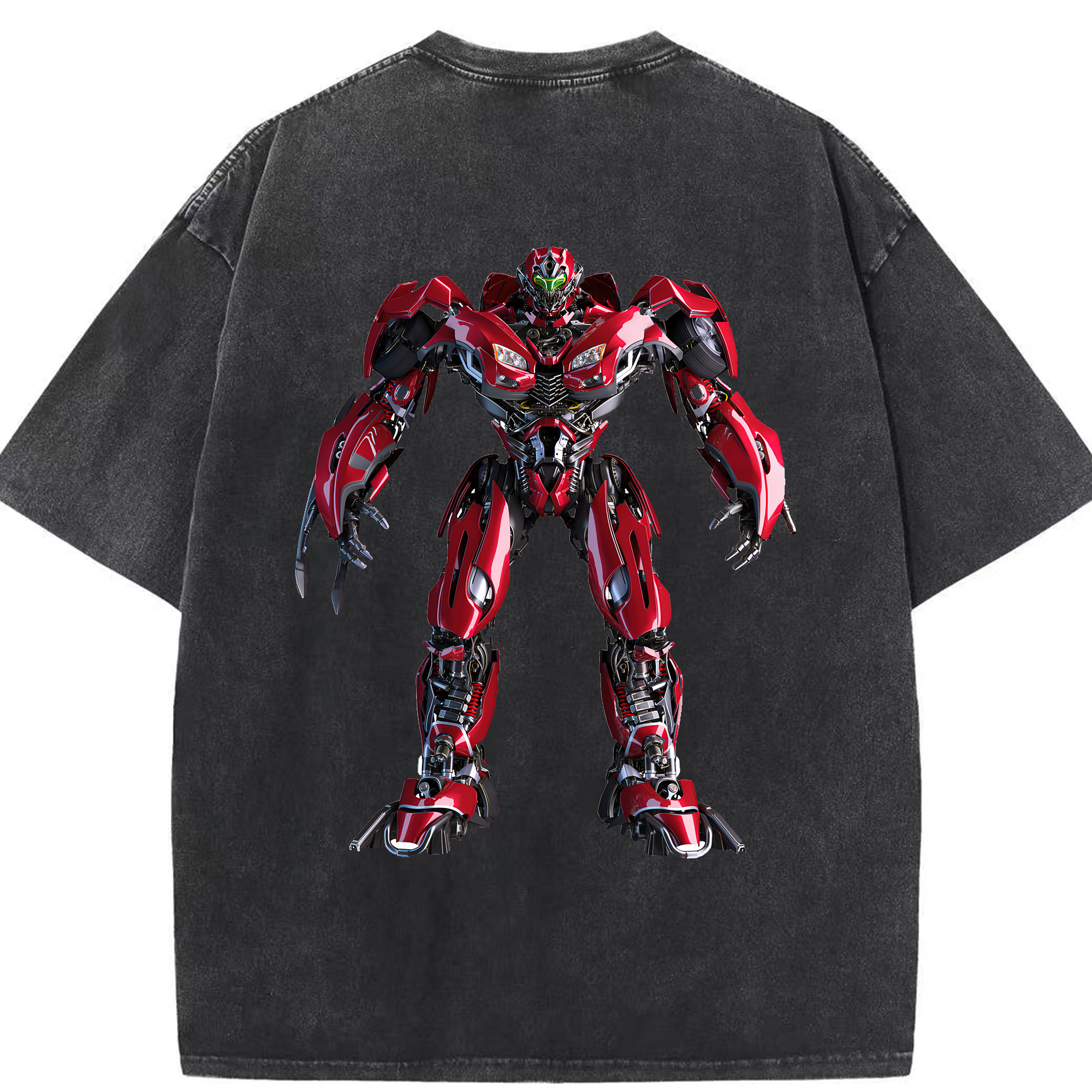 （画像用） Transformers トランスフォーマー 綿100% ヴィンテージ風 半袖Tシャツ（背面プリント）