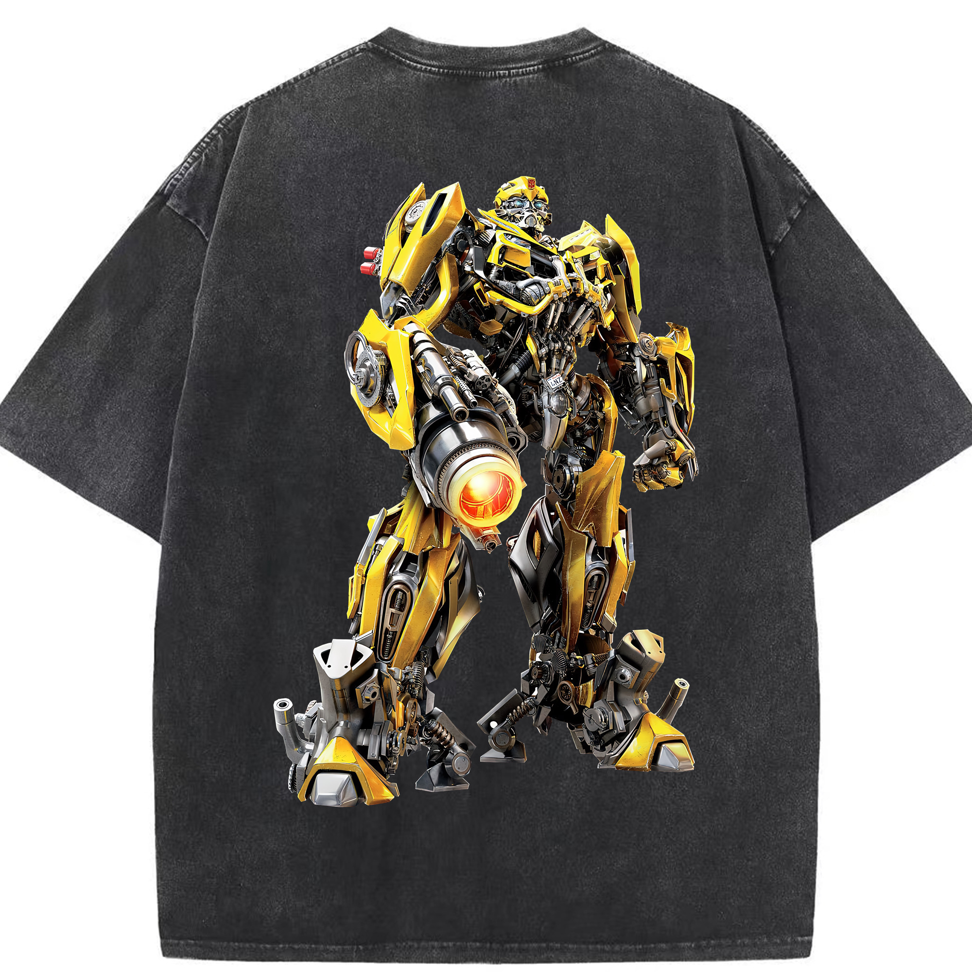 （画像用） Transformers トランスフォーマー 綿100% ヴィンテージ風 半袖Tシャツ（背面プリント）