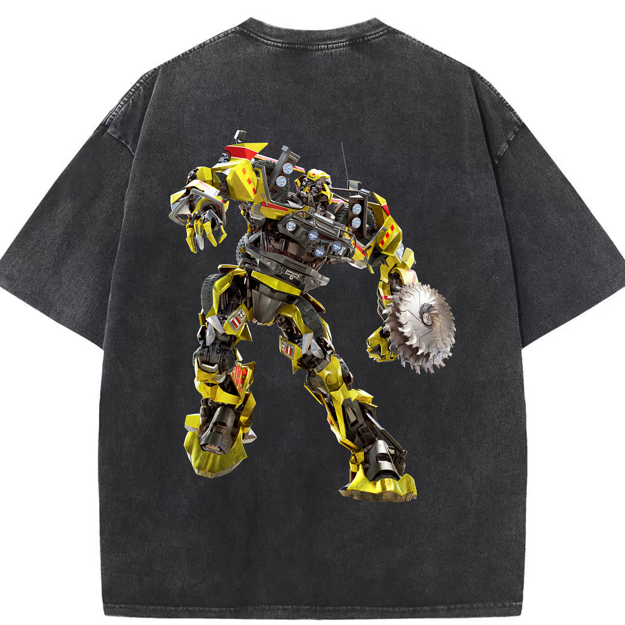 （画像用） Transformers トランスフォーマー 綿100% ヴィンテージ風 半袖Tシャツ（背面プリント）