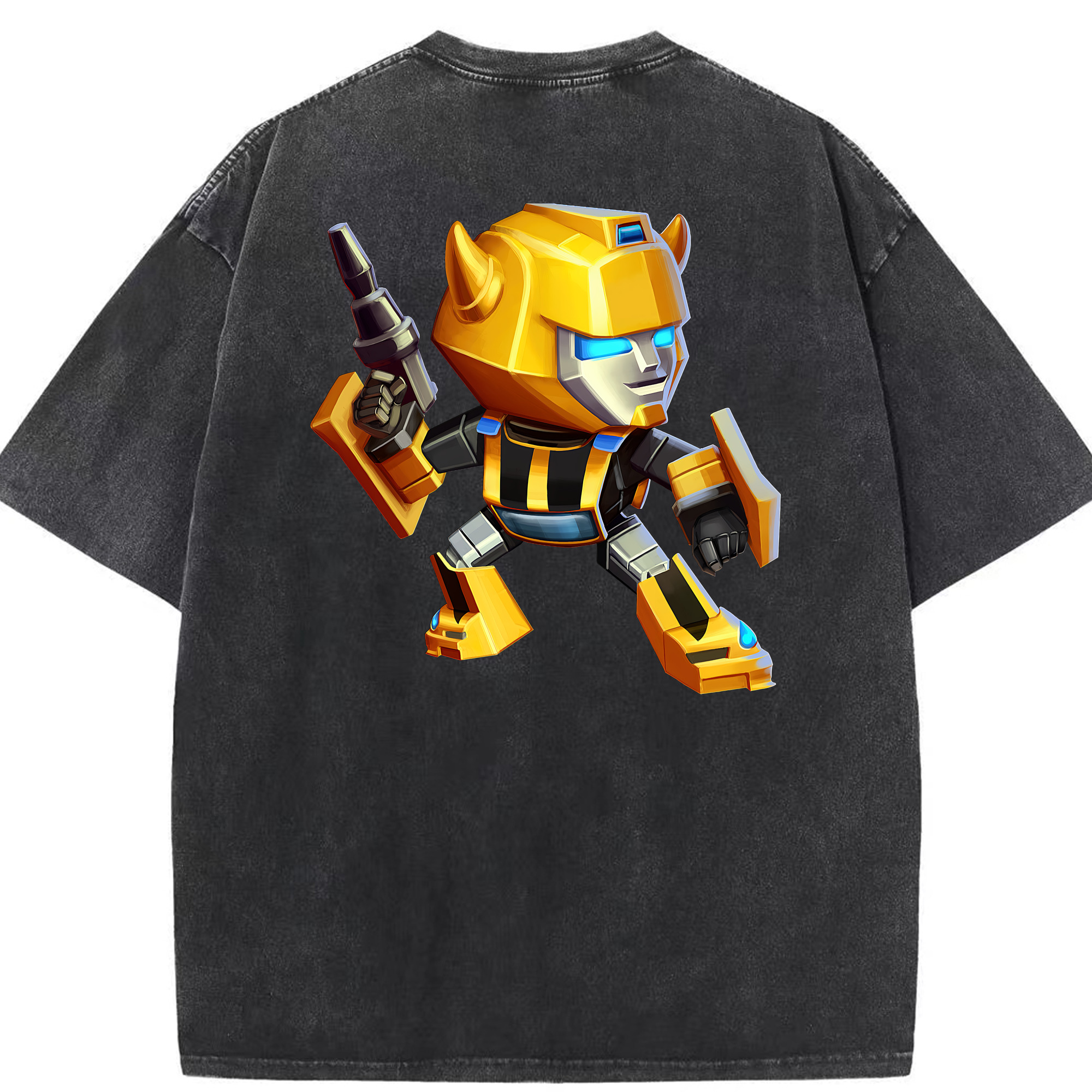 （画像用） Transformers トランスフォーマー 綿100% ヴィンテージ風 半袖Tシャツ（背面プリント）