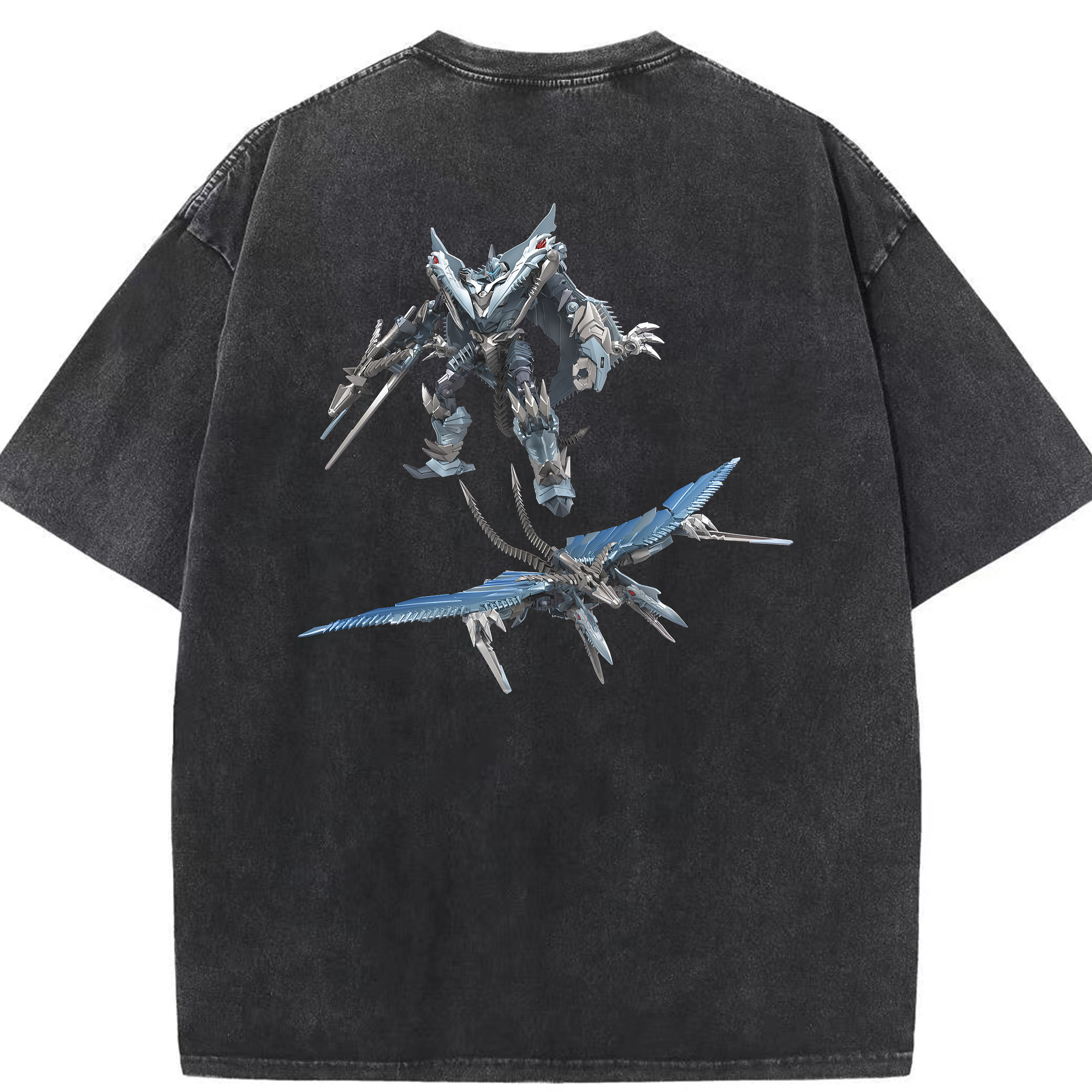 （画像用） Transformers トランスフォーマー 綿100% ヴィンテージ風 半袖Tシャツ（背面プリント）