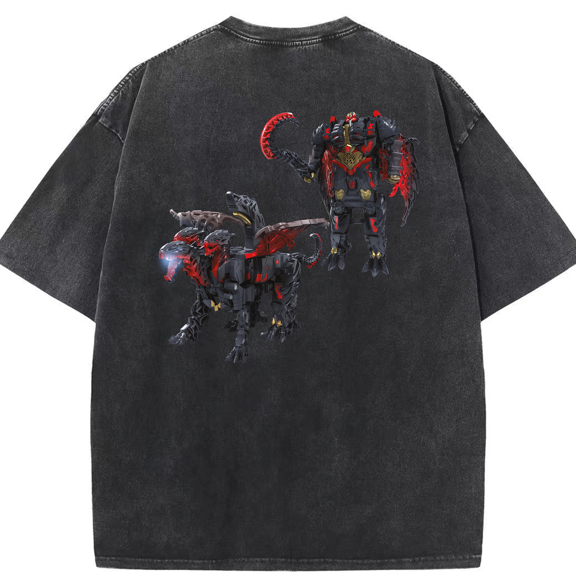 （画像用） Transformers トランスフォーマー 綿100% ヴィンテージ風 半袖Tシャツ（背面プリント）