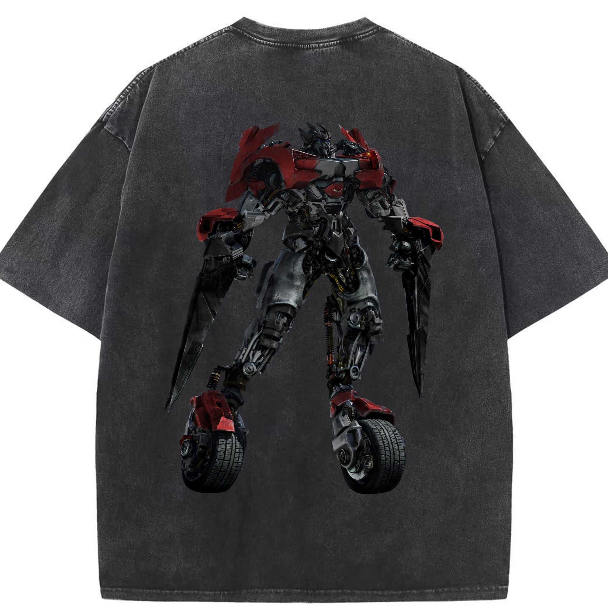 （画像用） Transformers トランスフォーマー 綿100% ヴィンテージ風 半袖Tシャツ（背面プリント）