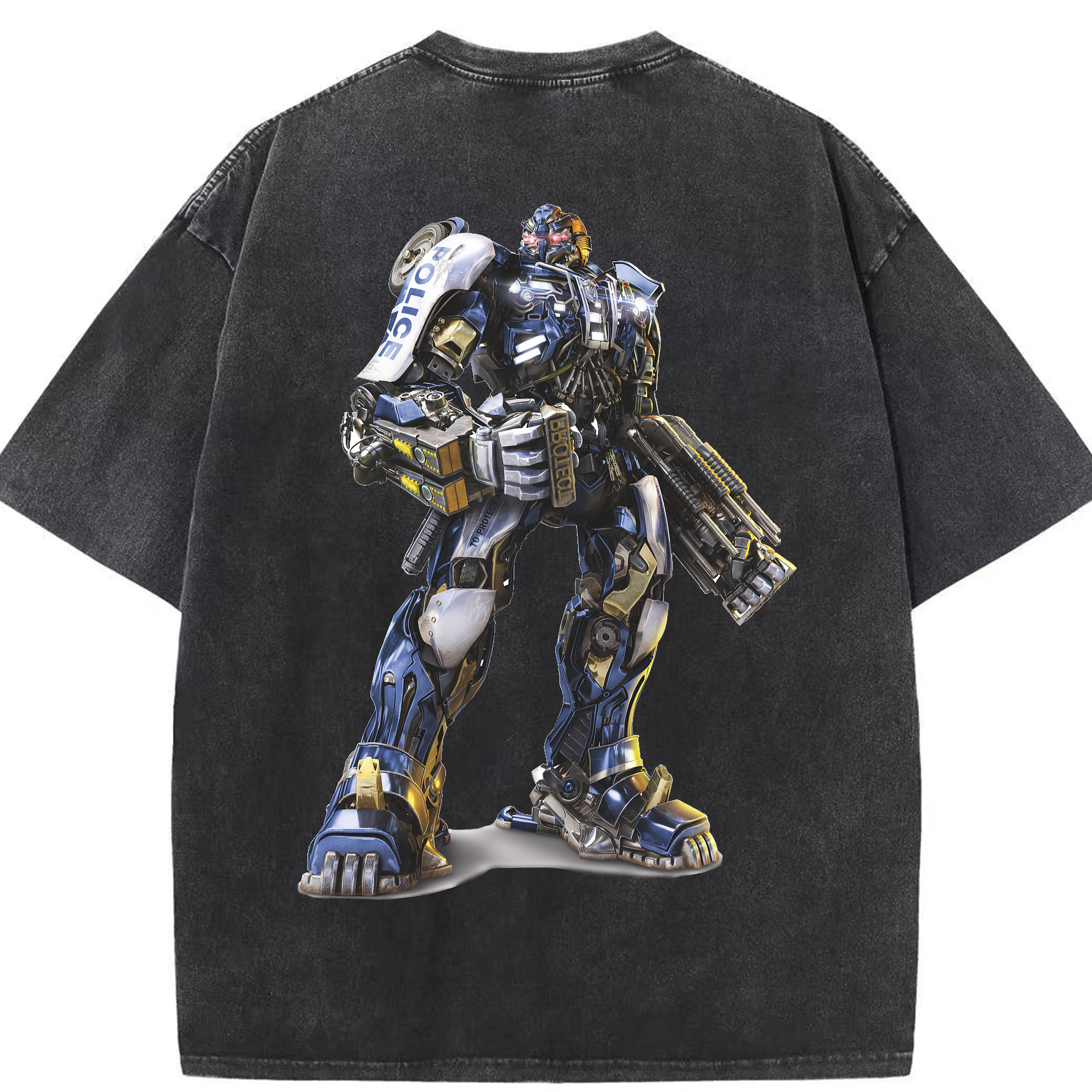 （画像用） Transformers トランスフォーマー 綿100% ヴィンテージ風 半袖Tシャツ（背面プリント）