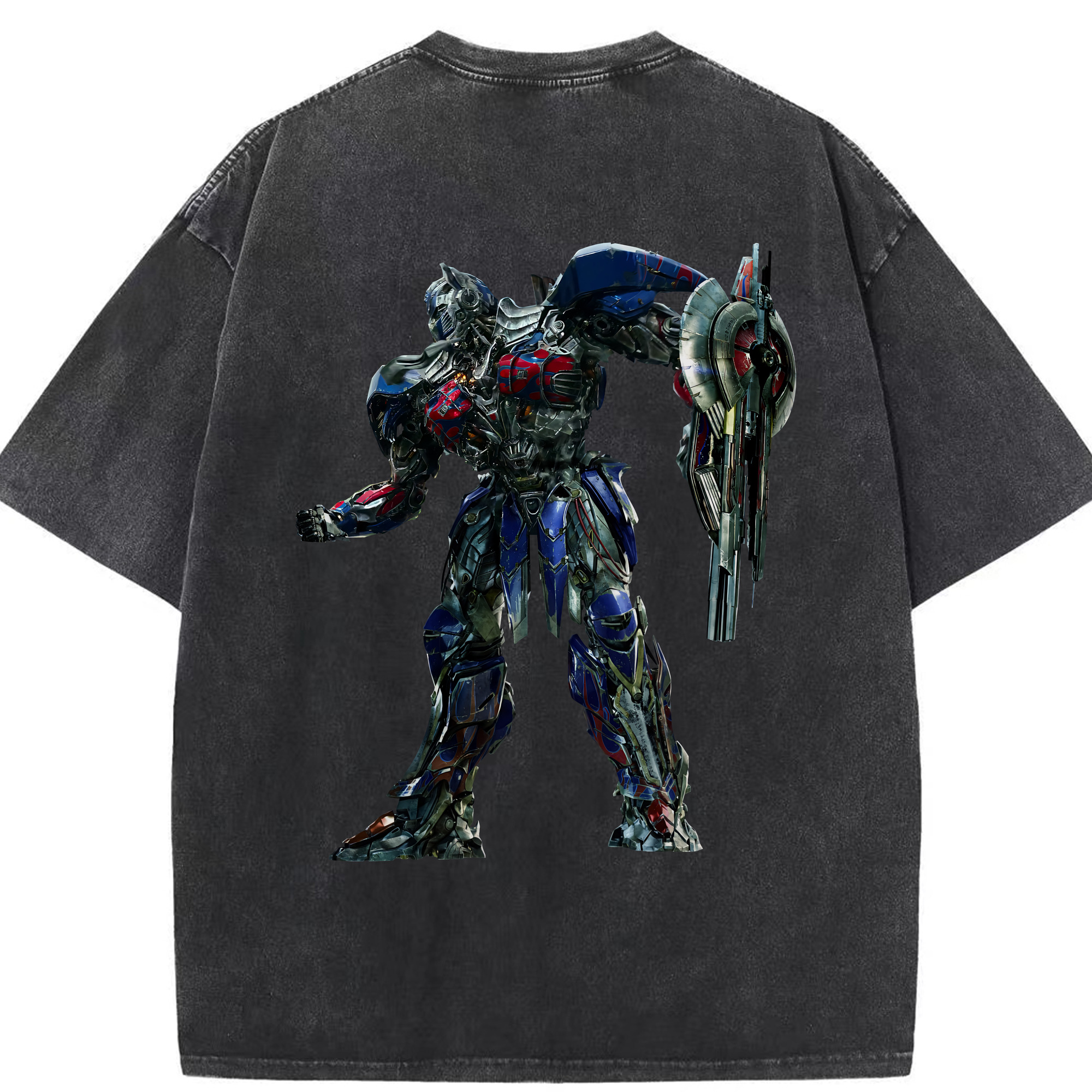 （画像用） Transformers トランスフォーマー 綿100% ヴィンテージ風 半袖Tシャツ（背面プリント）