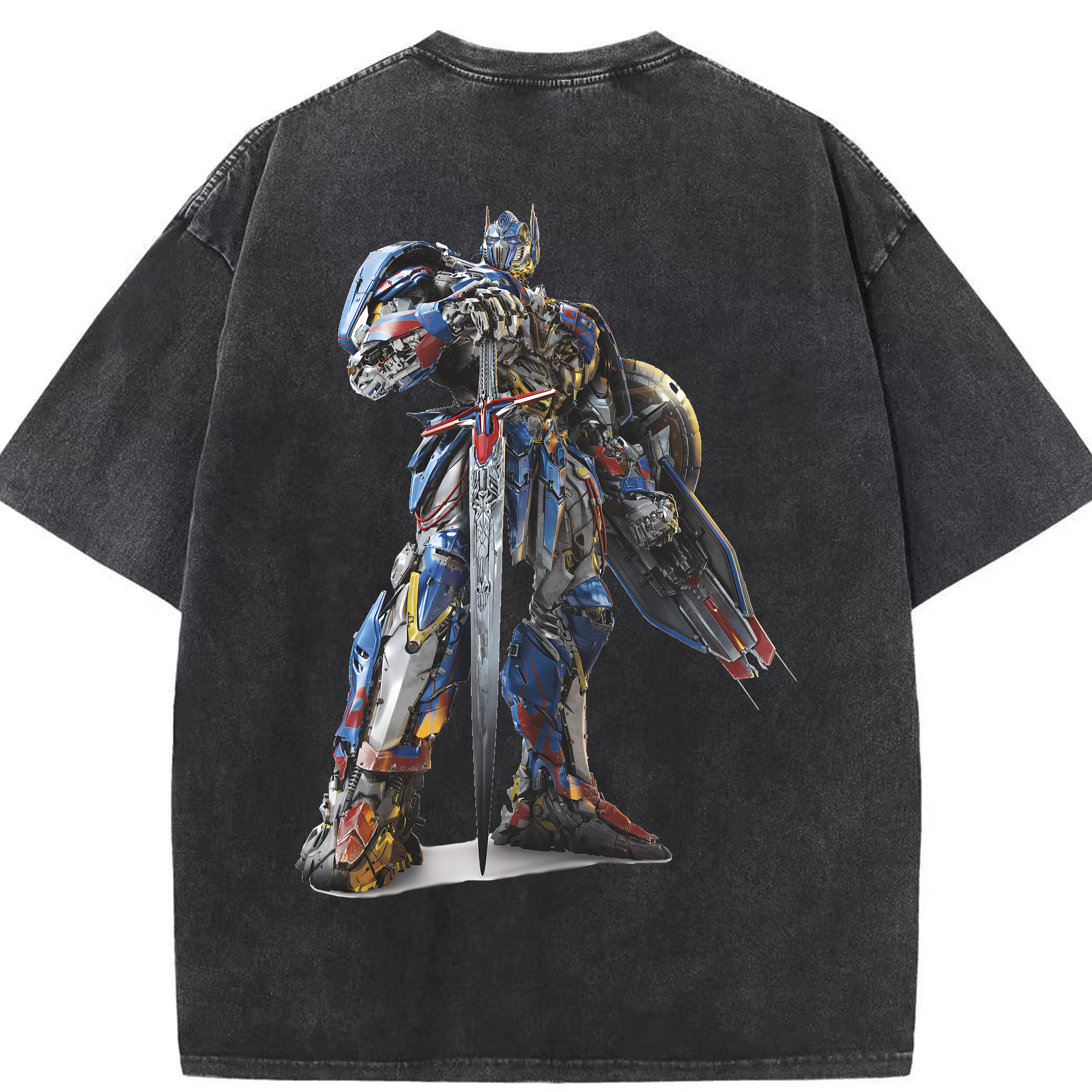 （画像用） Transformers トランスフォーマー 綿100% ヴィンテージ風 半袖Tシャツ（背面プリント）