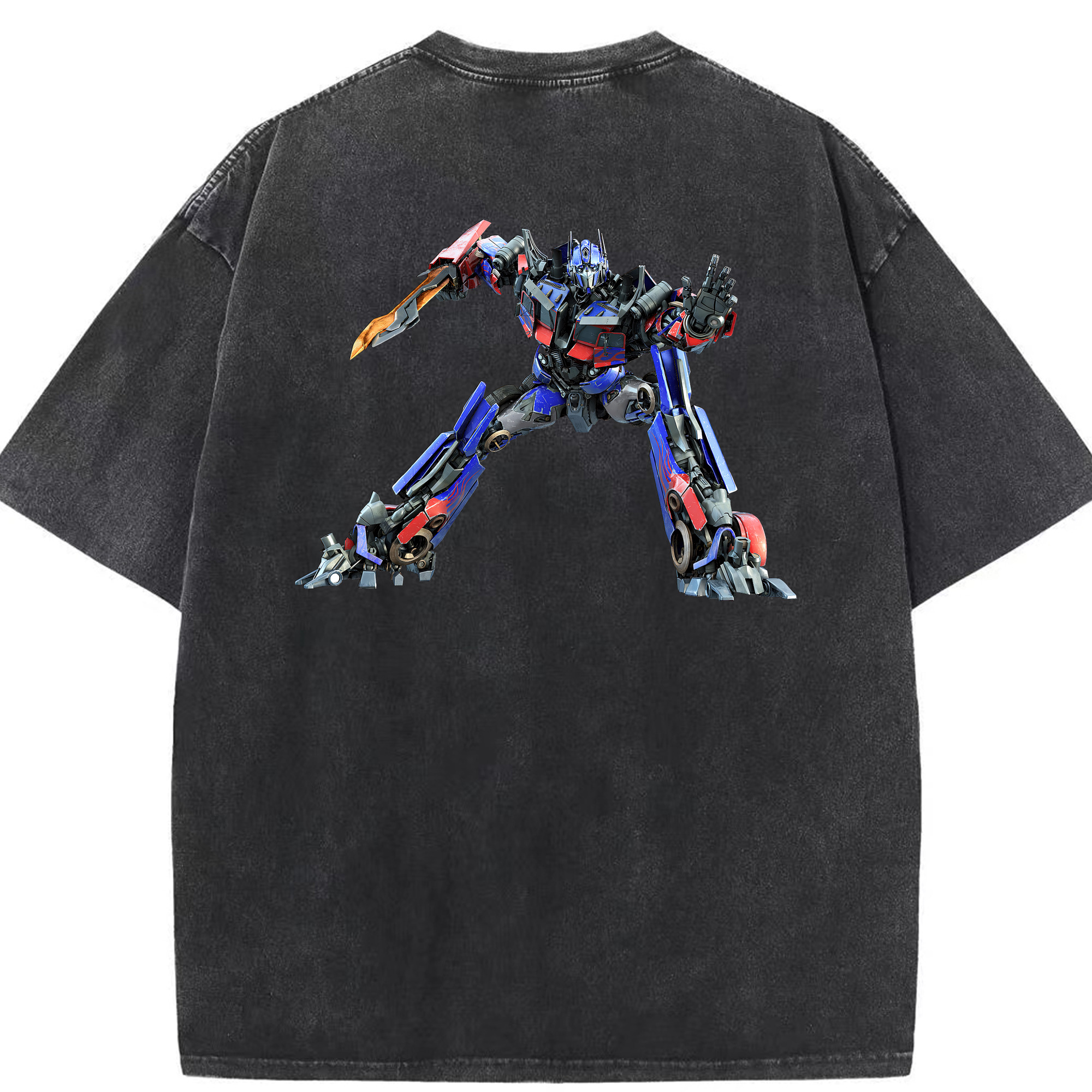 （画像用） Transformers トランスフォーマー 綿100% ヴィンテージ風 半袖Tシャツ（背面プリント）