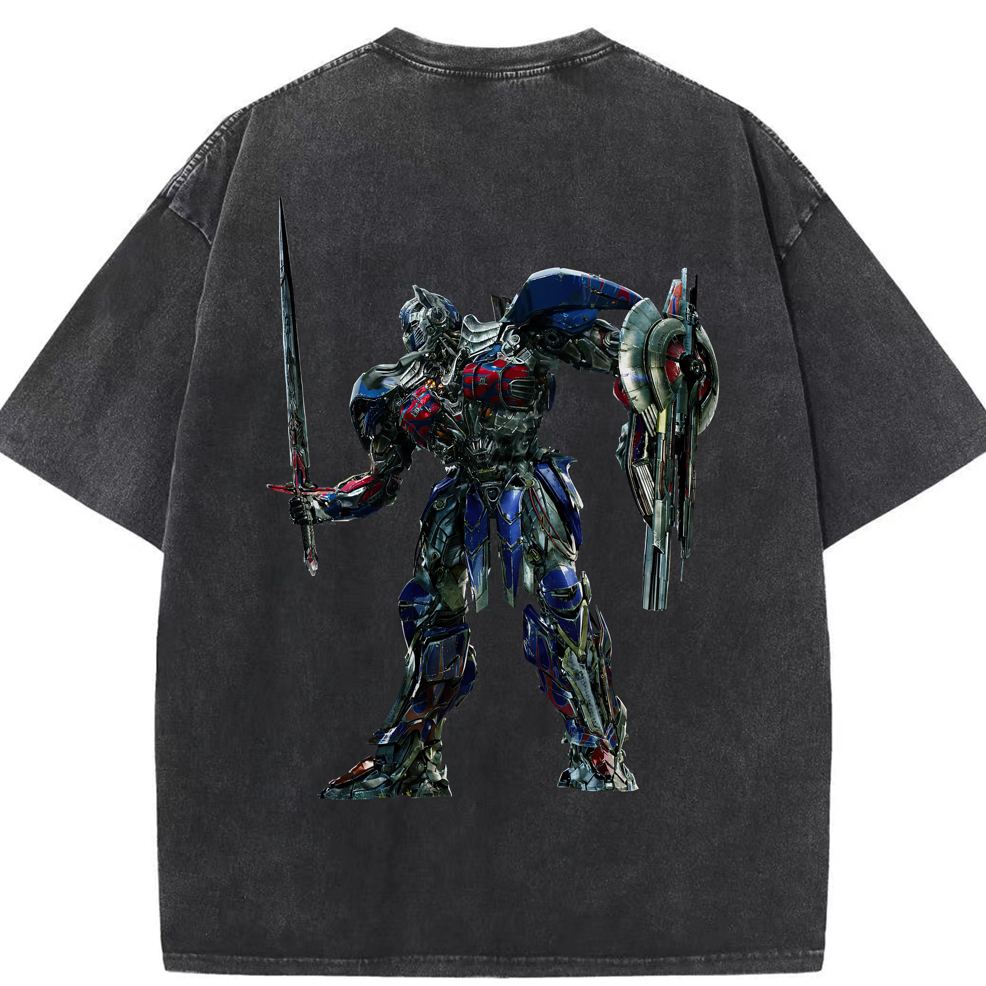 （画像用） Transformers トランスフォーマー 綿100% ヴィンテージ風 半袖Tシャツ（背面プリント）