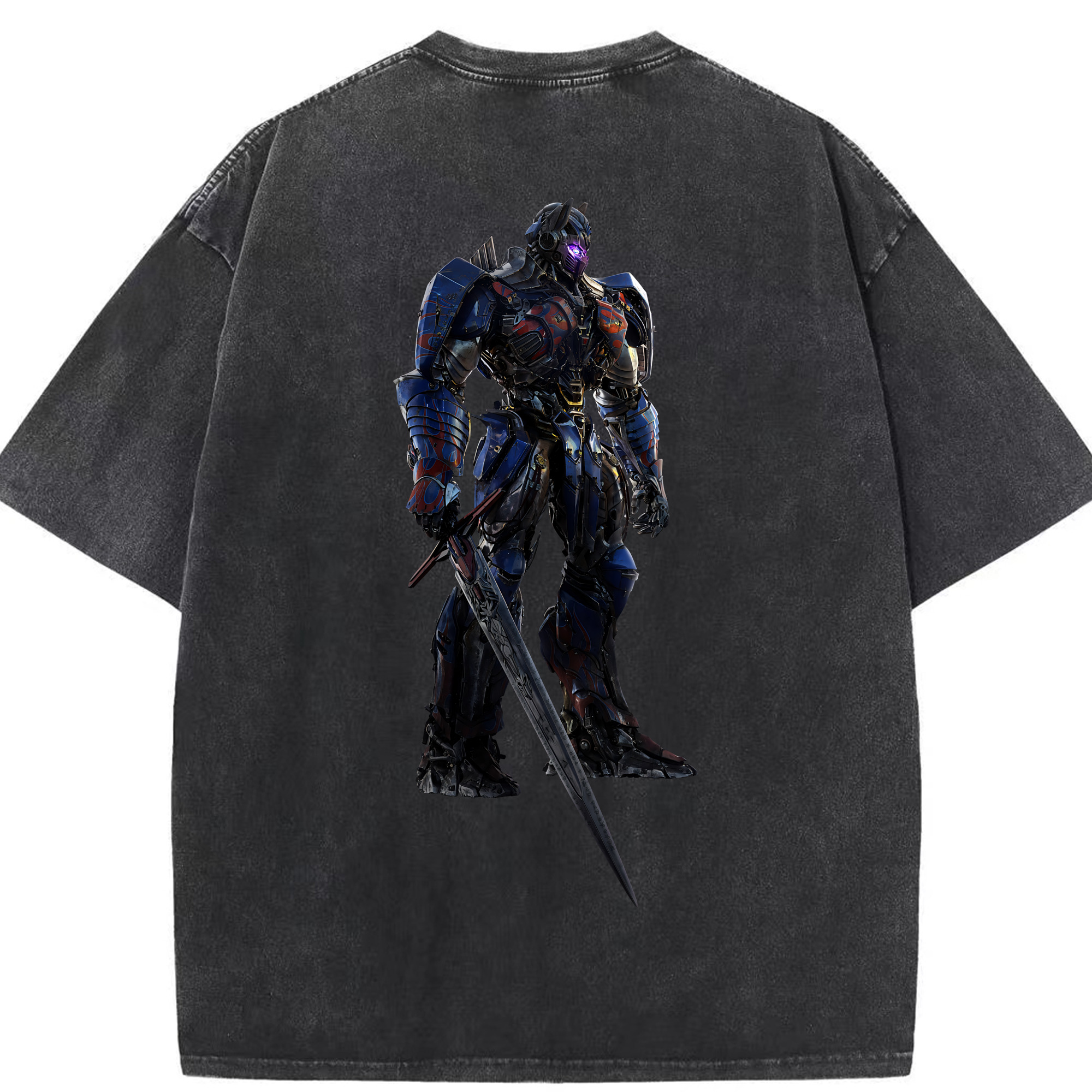 （画像用） Transformers トランスフォーマー 綿100% ヴィンテージ風 半袖Tシャツ（背面プリント）