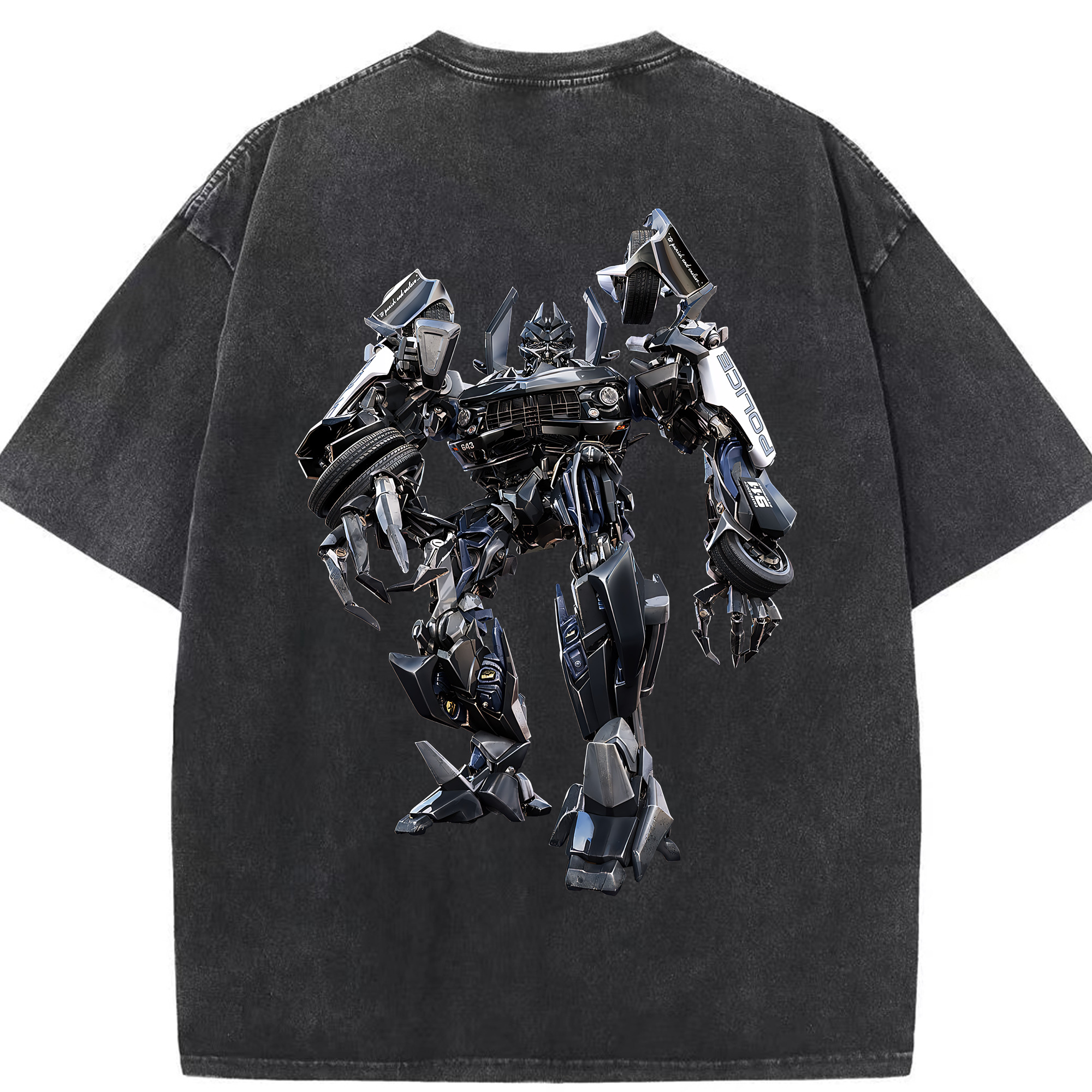 （画像用） Transformers トランスフォーマー 綿100% ヴィンテージ風 半袖Tシャツ（背面プリント）