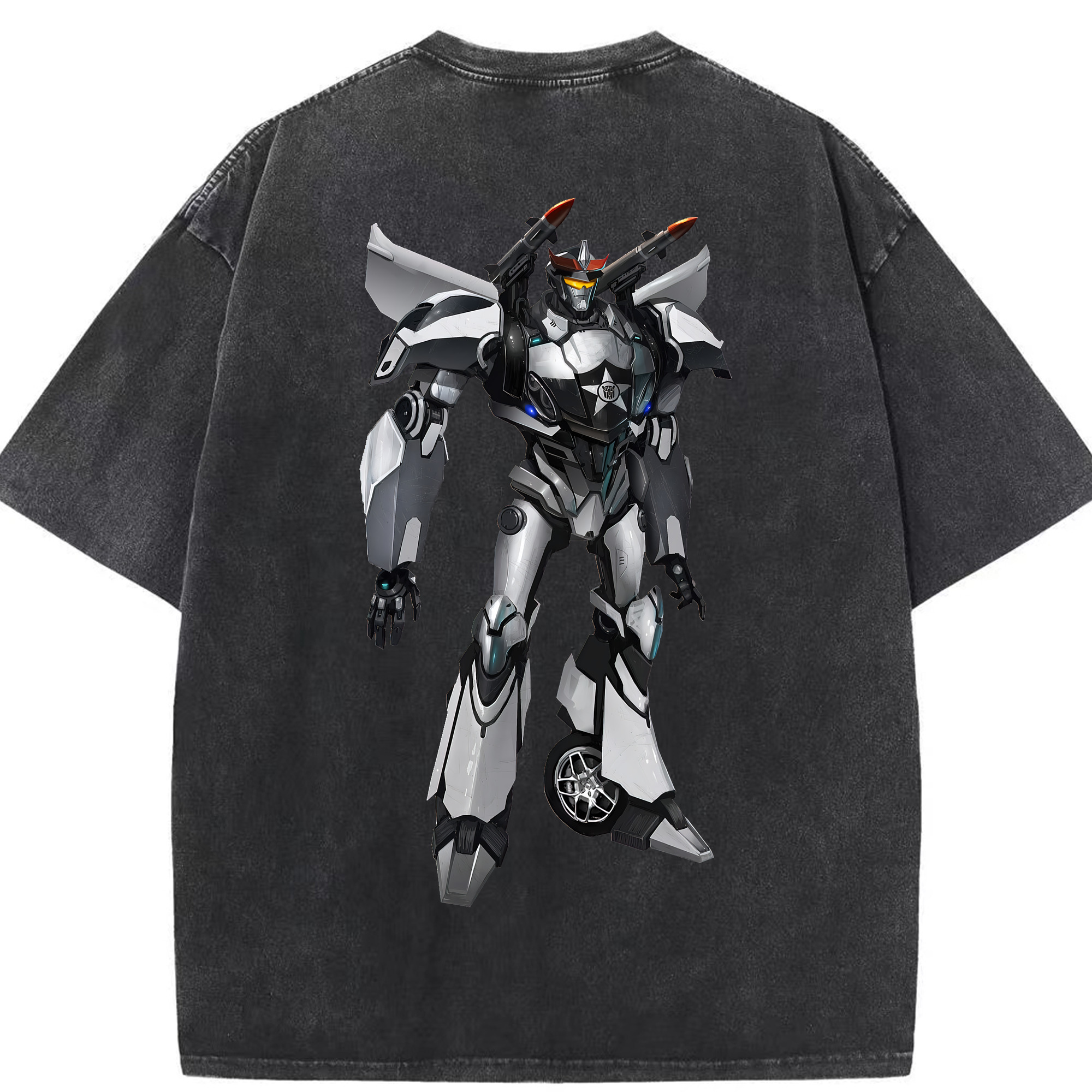 （画像用） Transformers トランスフォーマー 綿100% ヴィンテージ風 半袖Tシャツ（背面プリント）