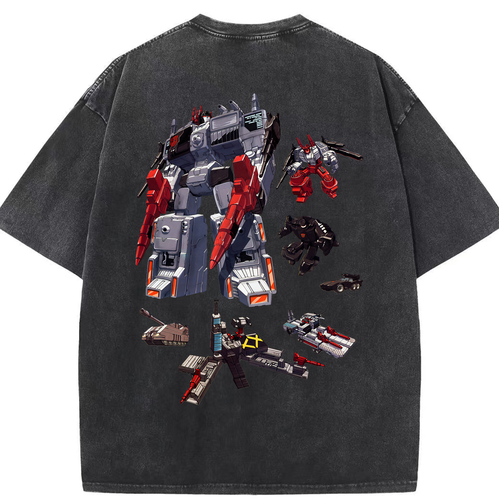 （画像用） Transformers トランスフォーマー 綿100% ヴィンテージ風 半袖Tシャツ（背面プリント）