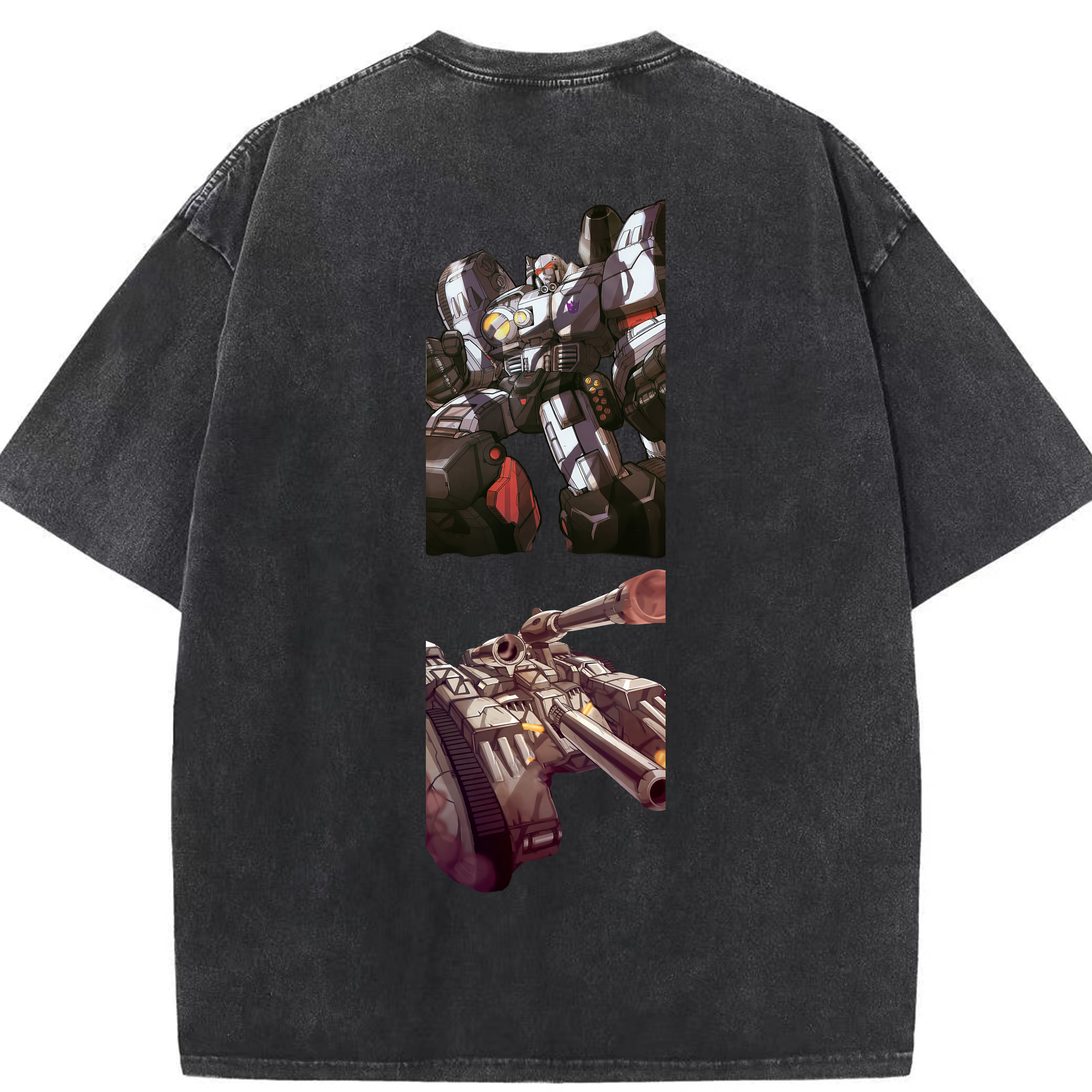 （画像用） Transformers トランスフォーマー 綿100% ヴィンテージ風 半袖Tシャツ（背面プリント）