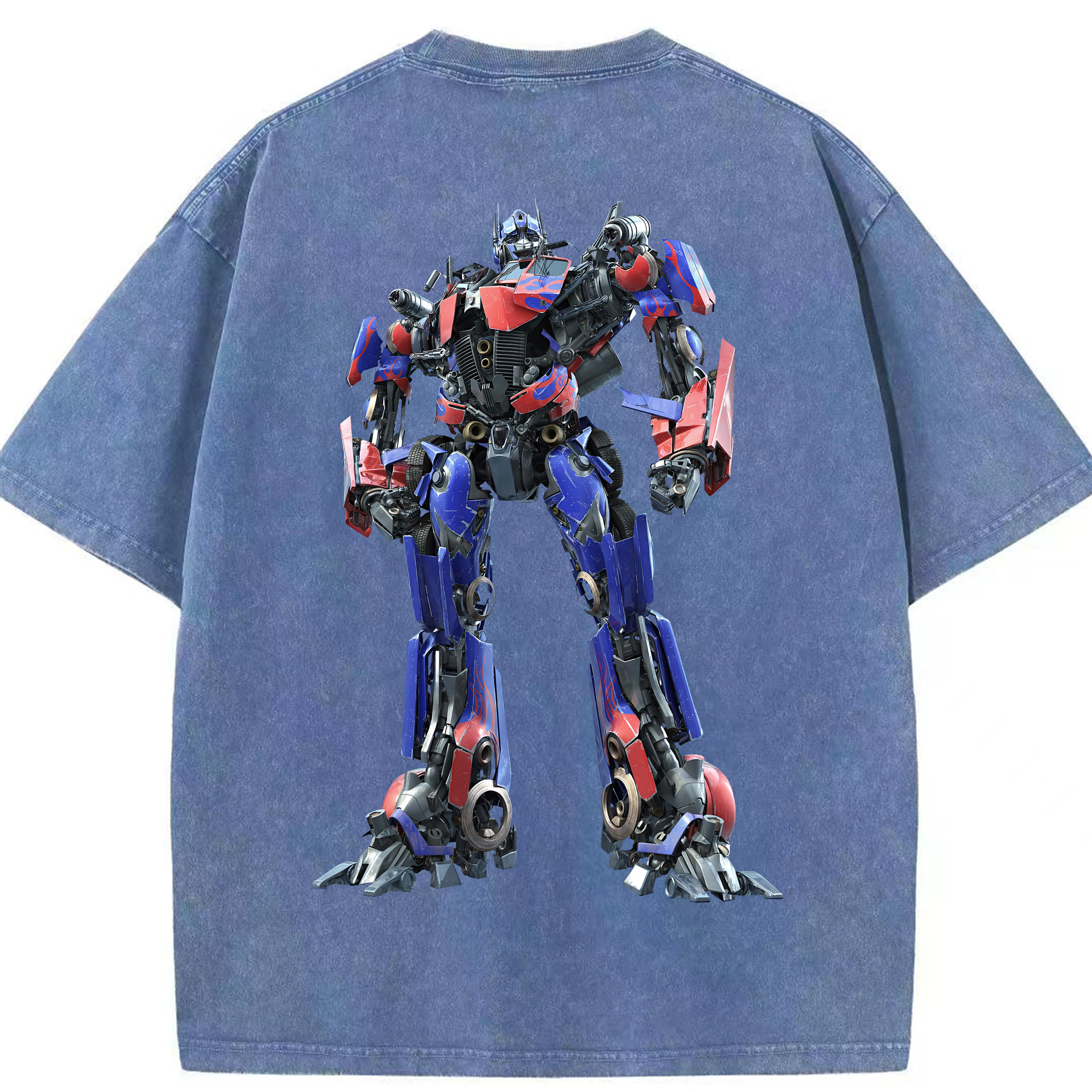 （画像用） Transformers トランスフォーマー 綿100% ヴィンテージ風 半袖Tシャツ（背面プリント）
