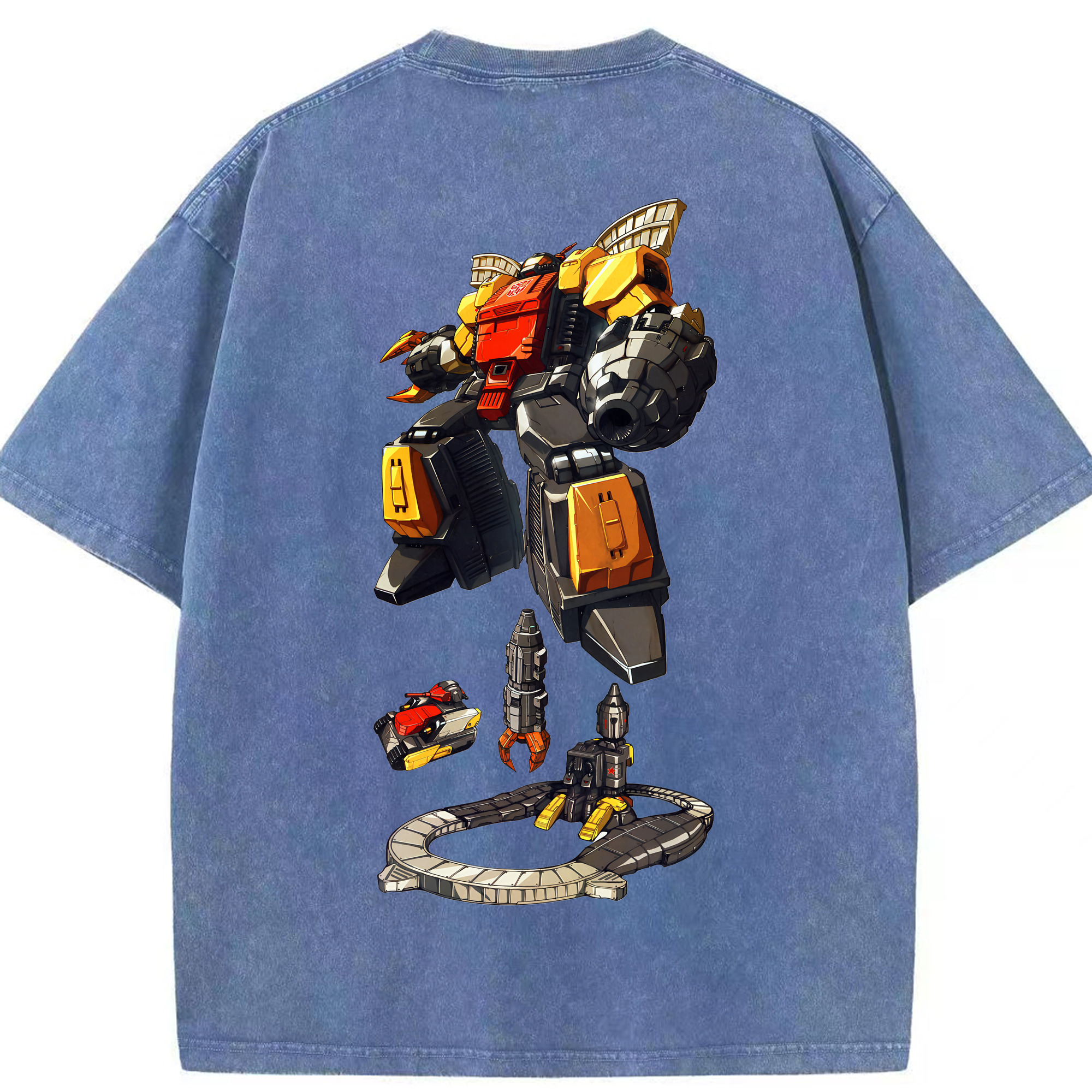 （画像用） Transformers トランスフォーマー 綿100% ヴィンテージ風 半袖Tシャツ（背面プリント）