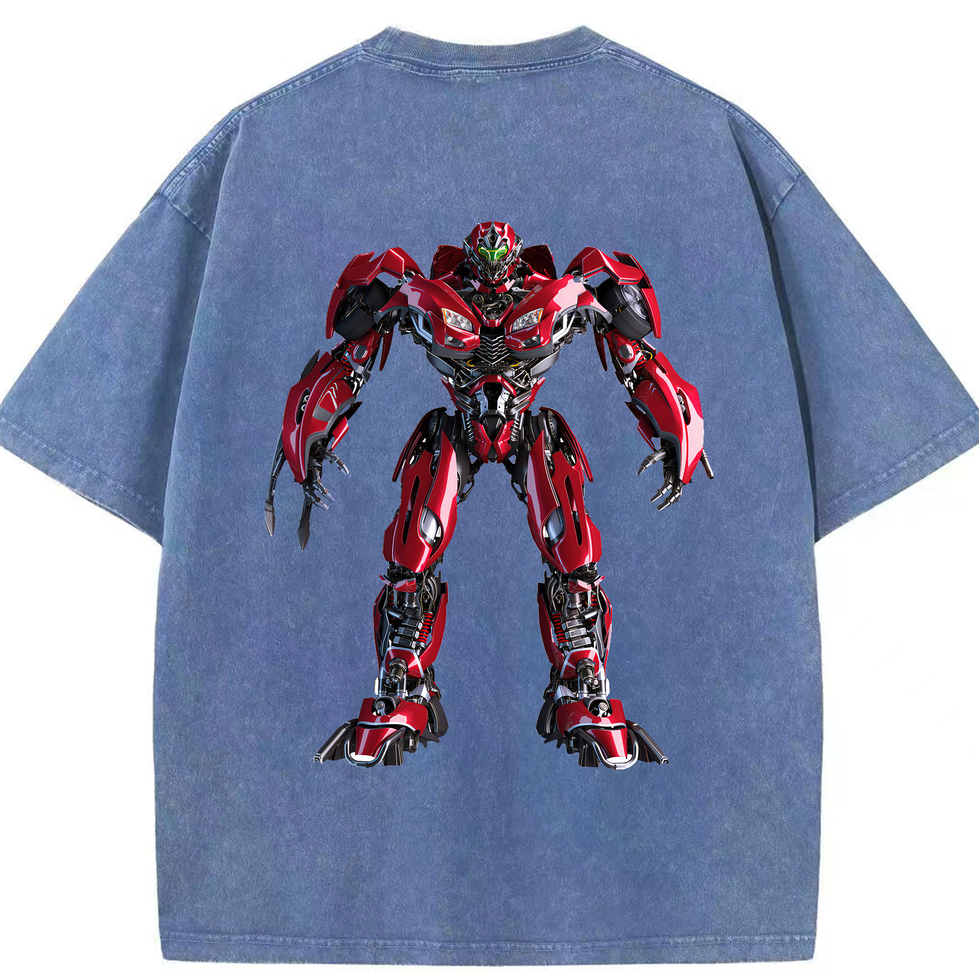 （画像用） Transformers トランスフォーマー 綿100% ヴィンテージ風 半袖Tシャツ（背面プリント）