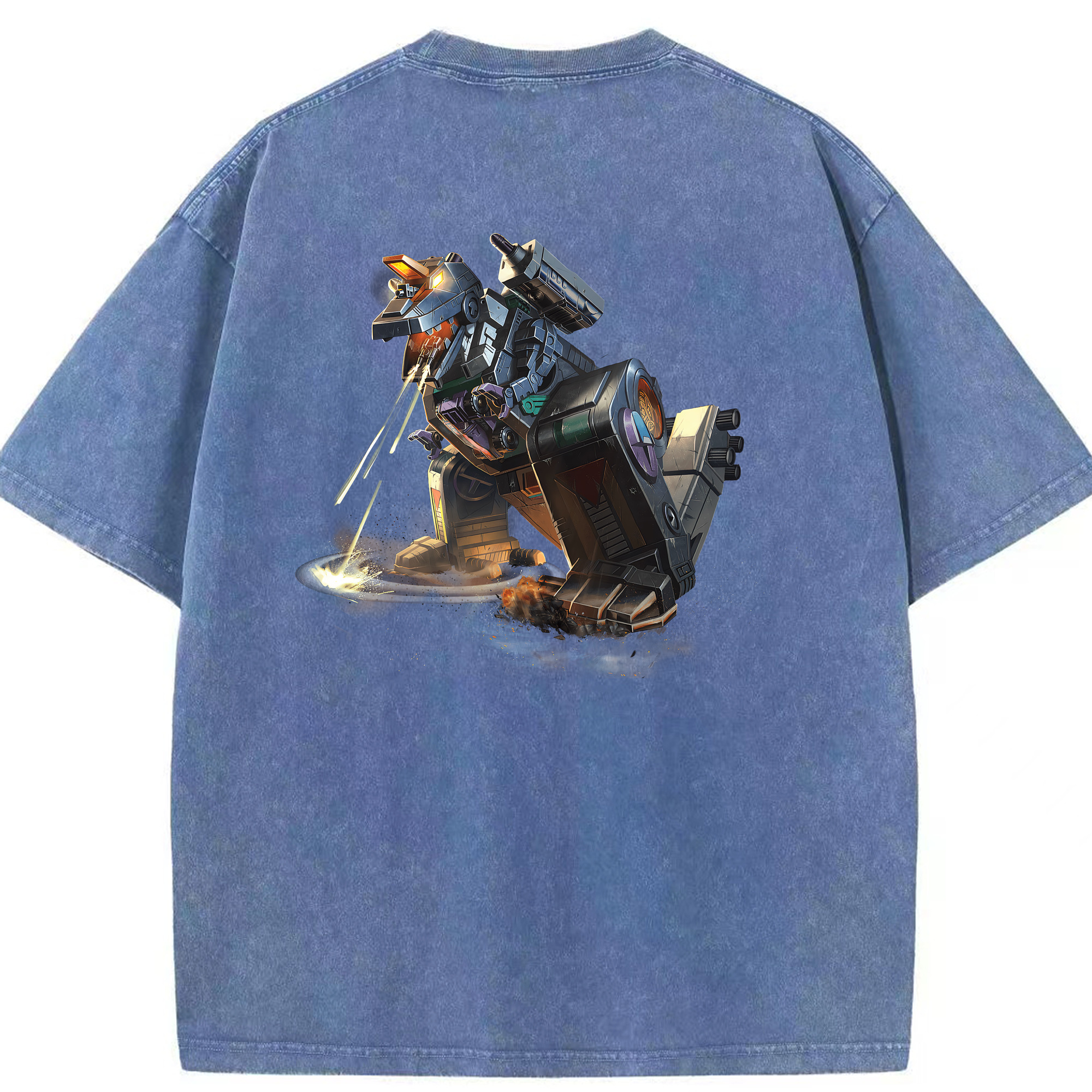 （画像用） Transformers トランスフォーマー 綿100% ヴィンテージ風 半袖Tシャツ（背面プリント）